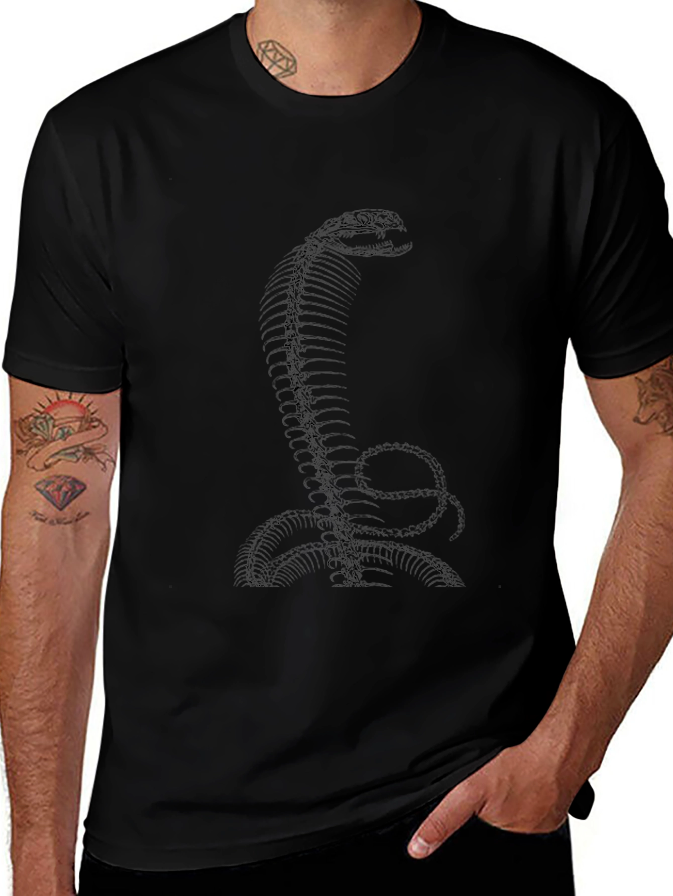 Cobra Skeleton Graphic Tee - Black T-Shirt