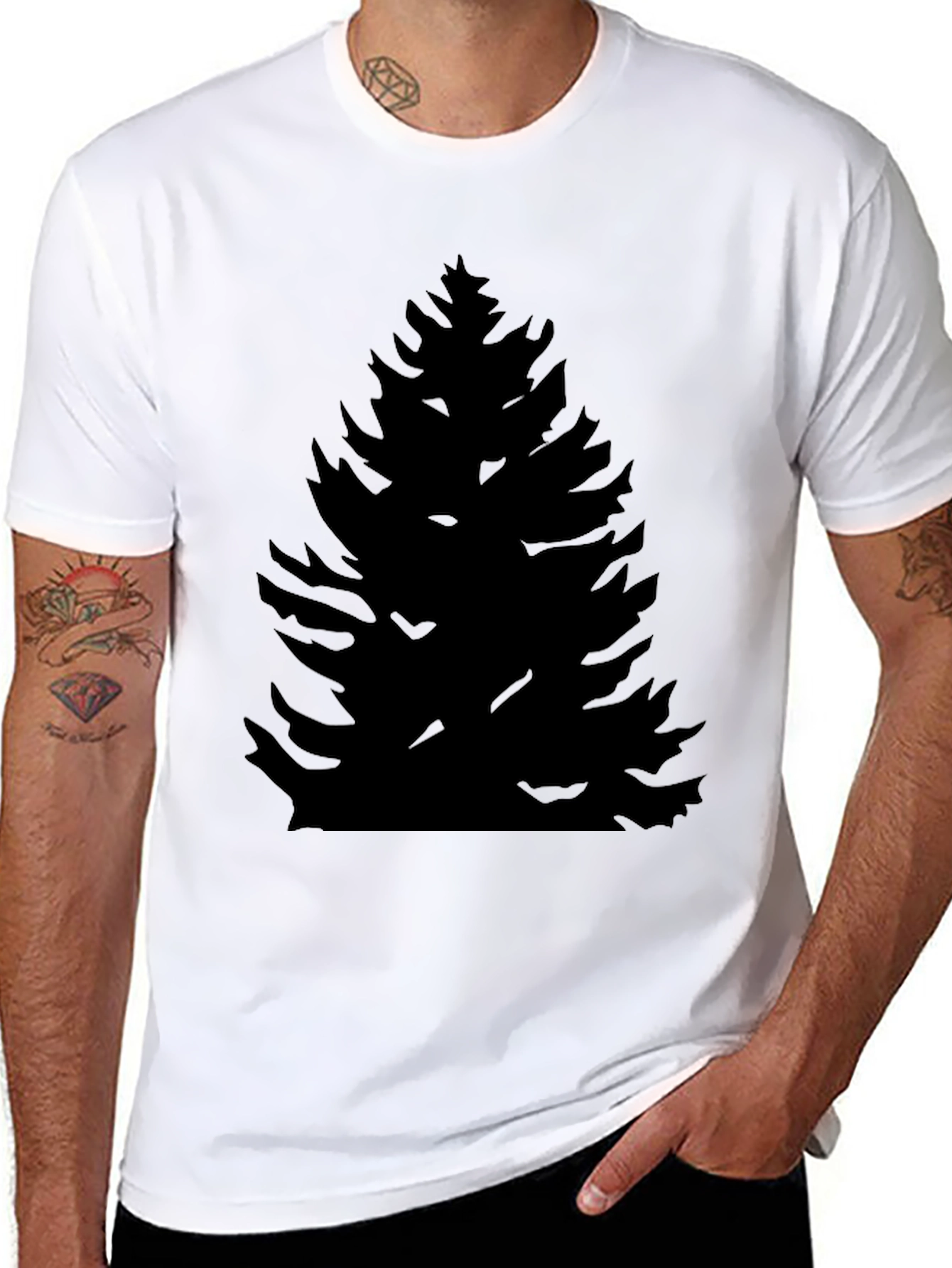 Evergreen Tree Graphic T-Shirt - Nature Lover Tee