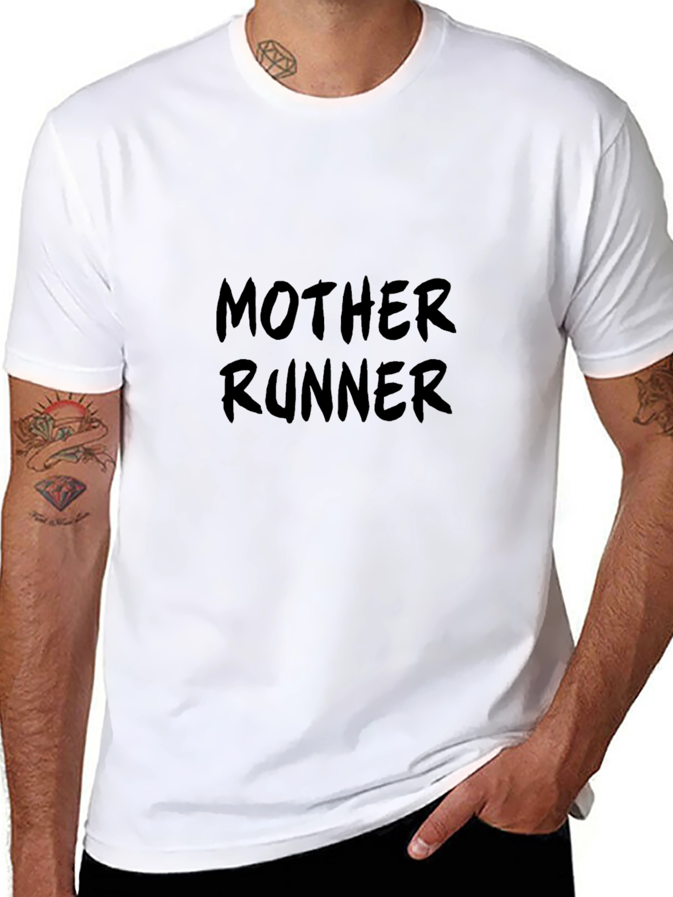 Mother Runner Graphic Tee - Black Casual Shirt