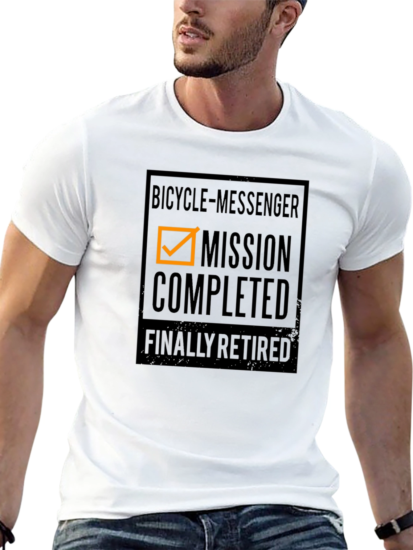 Bicycle Messenger Mission Completed Retired T-Shirt