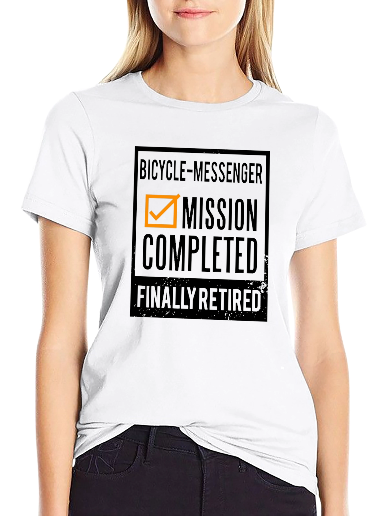 Bicycle Messenger Mission Completed Retired T-Shirt
