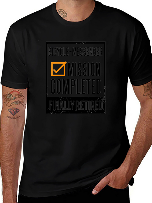 Bicycle Messenger Mission Completed Retired T-Shirt