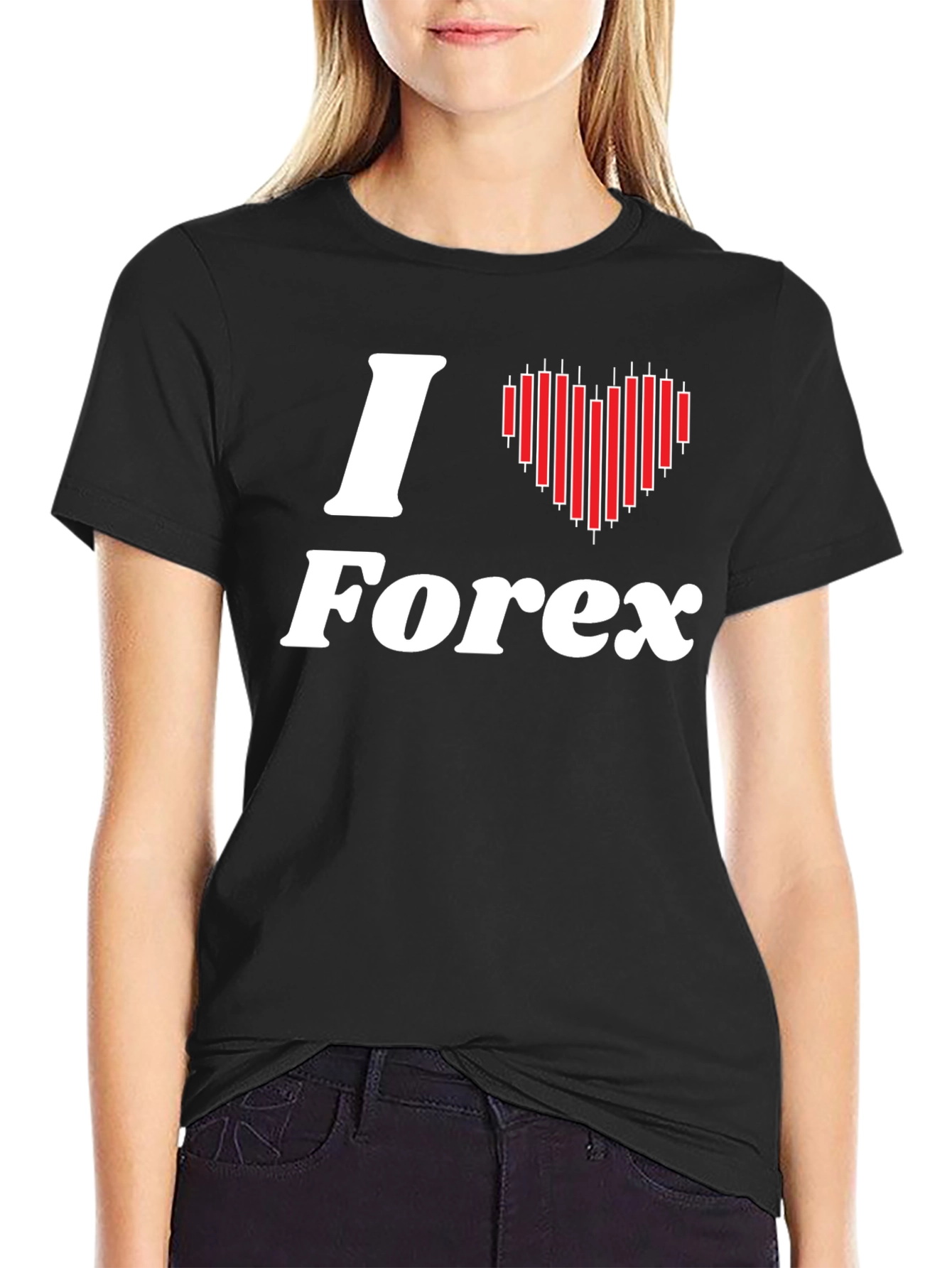 I Heart Forex Trader T-Shirt - Black Cotton