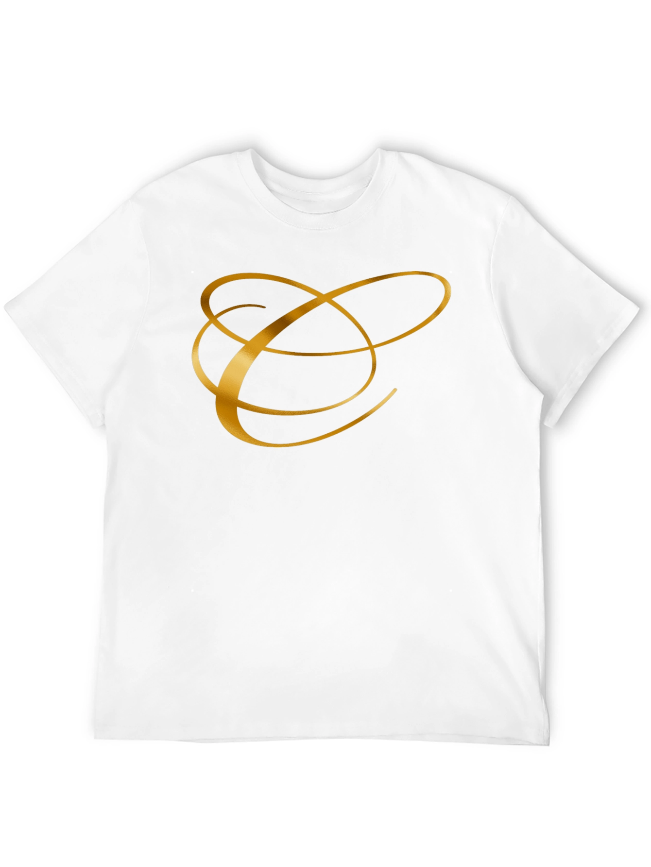 Elegant Golden Initial T-Shirt