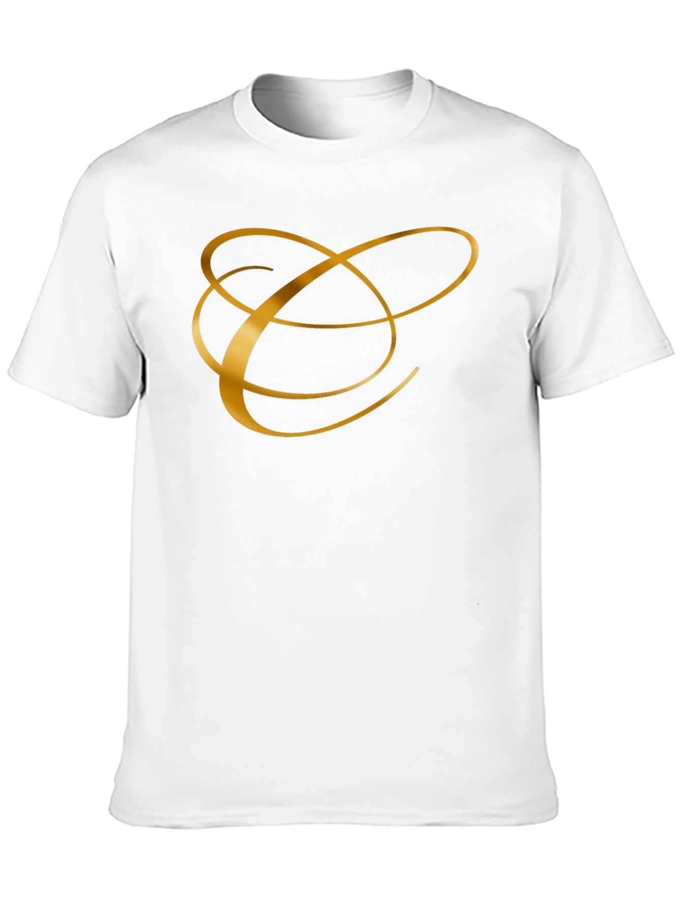 Elegant Golden Initial T-Shirt