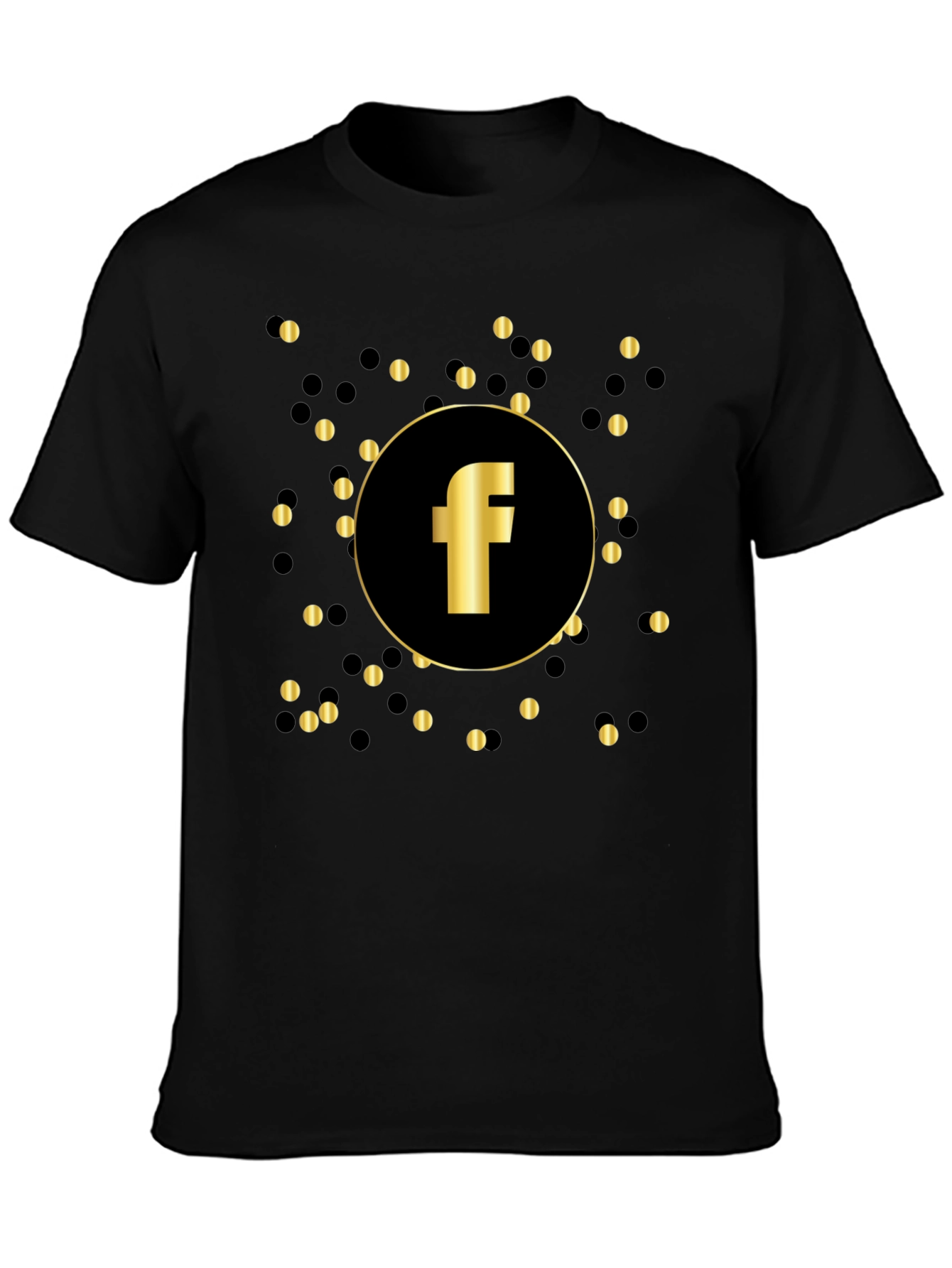 Golden F Logo Black T-Shirt