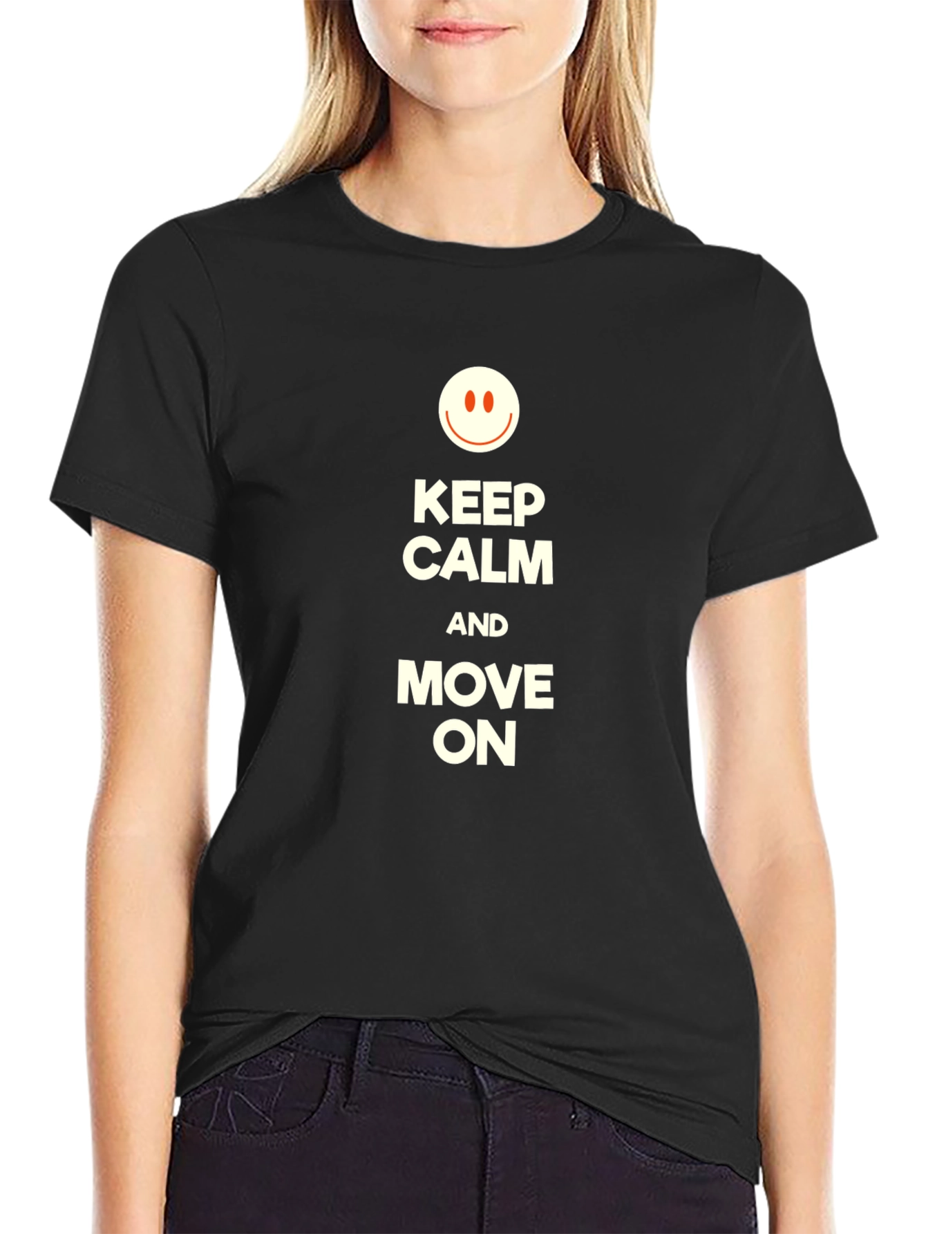 Keep Calm and Move On Graphic T-Shirt