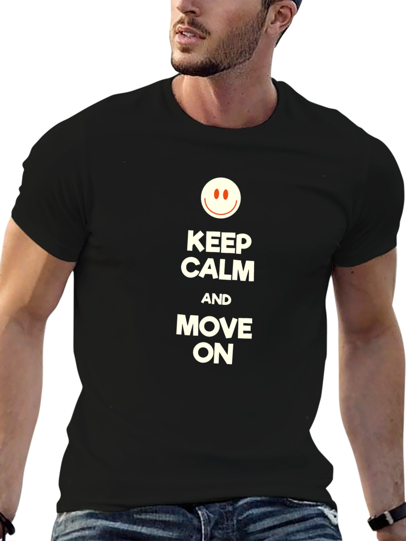 Keep Calm and Move On Graphic T-Shirt