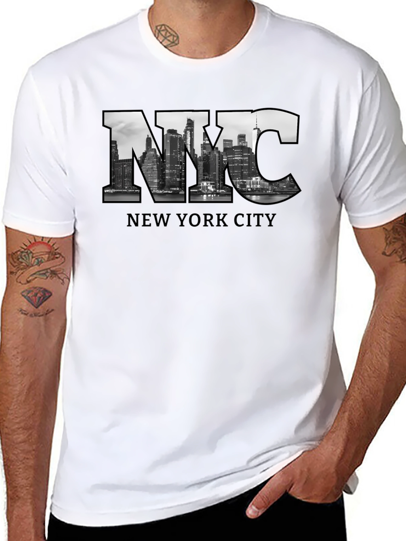 NYC Skyline Black T-Shirt - New York City