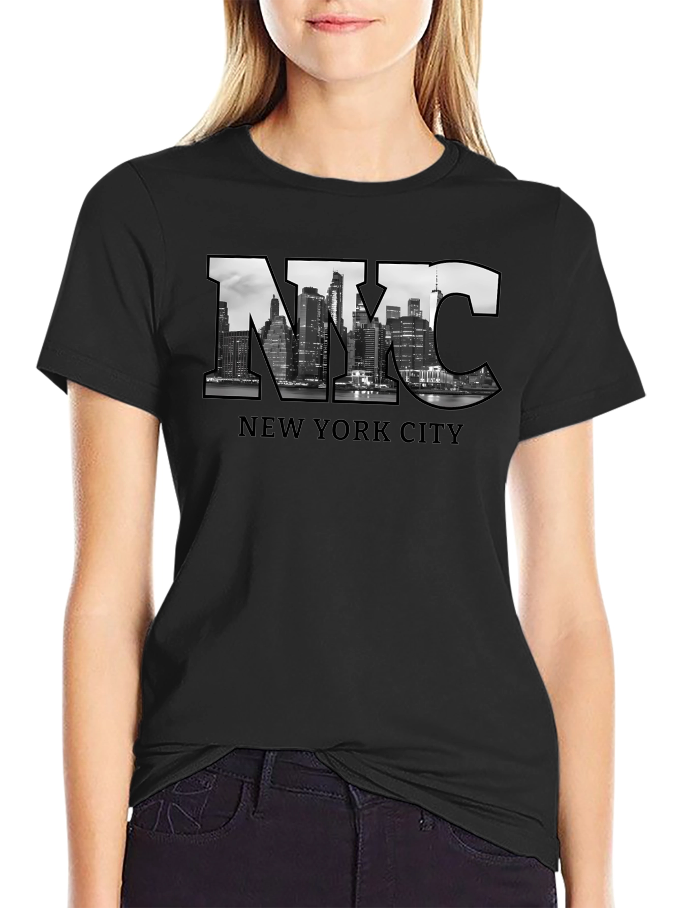 NYC Skyline Black T-Shirt - New York City