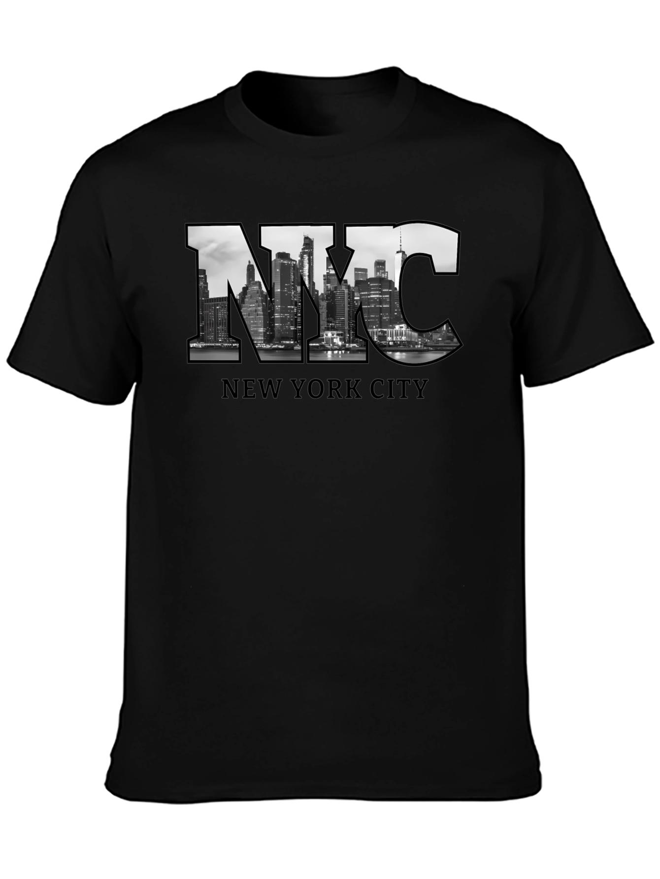 NYC Skyline Black T-Shirt - New York City