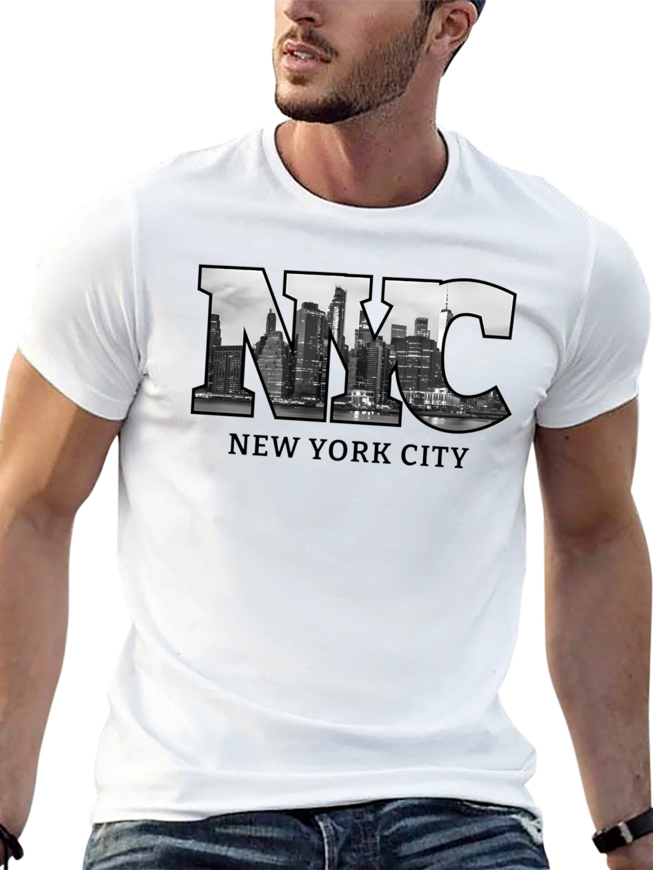 NYC Skyline Black T-Shirt - New York City