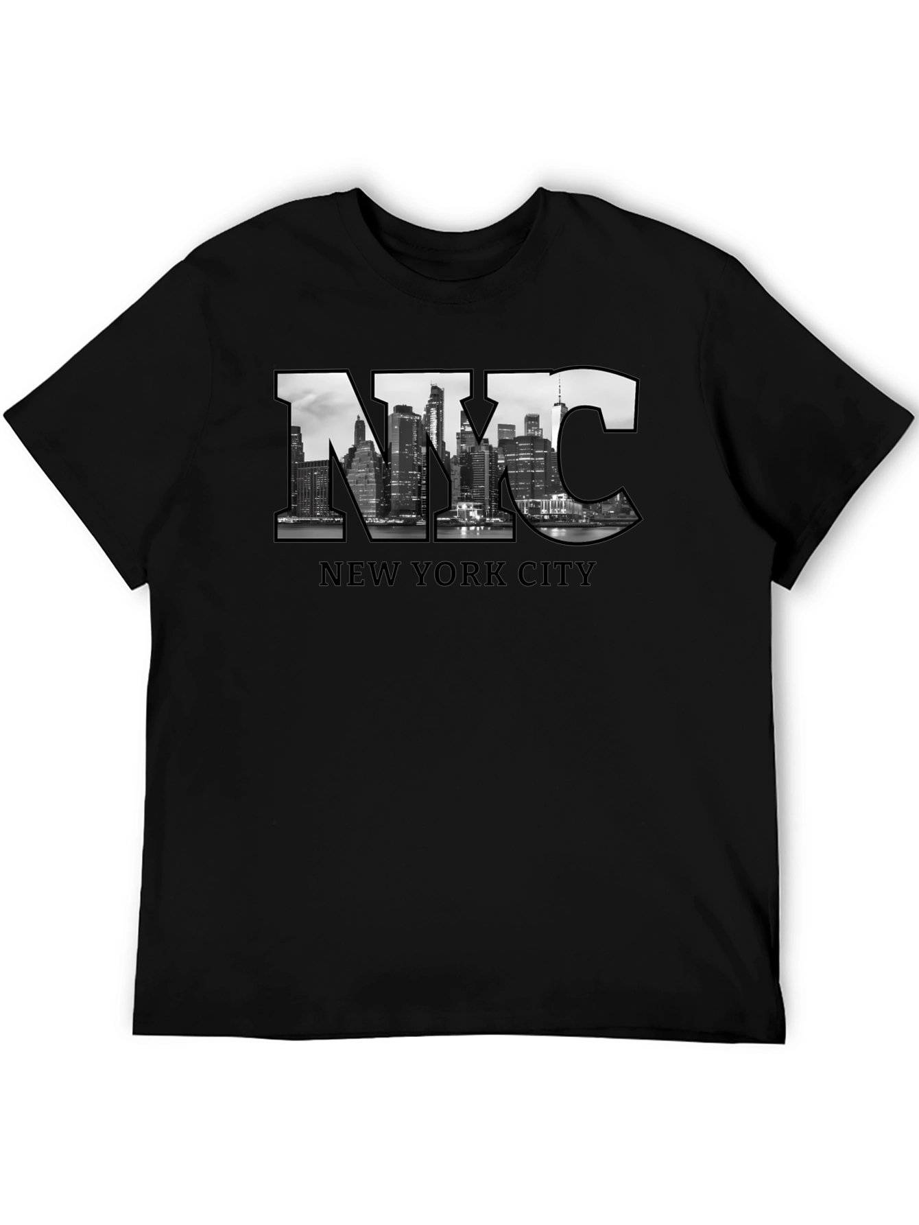 NYC Skyline Black T-Shirt - New York City