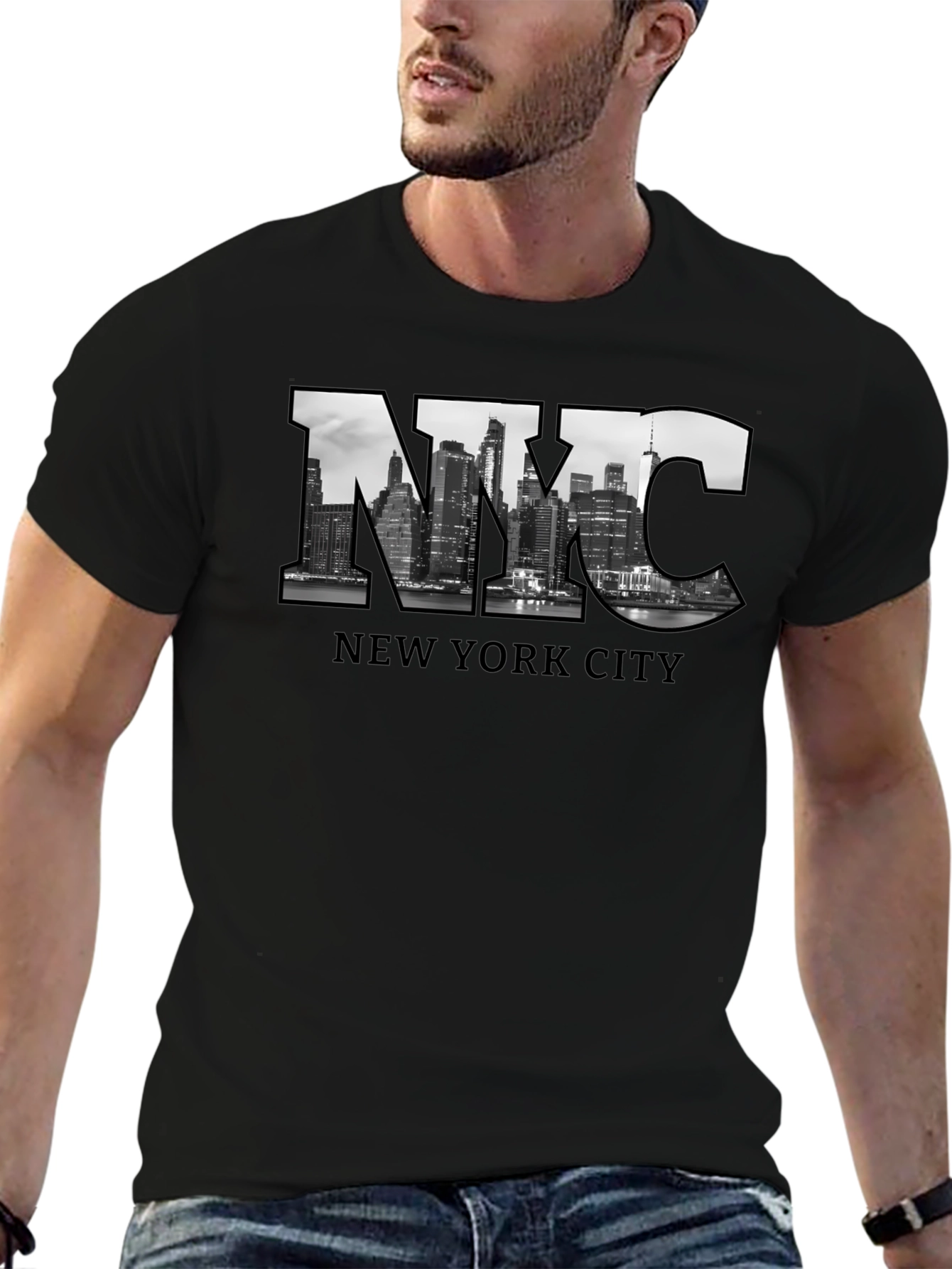 NYC Skyline Black T-Shirt - New York City