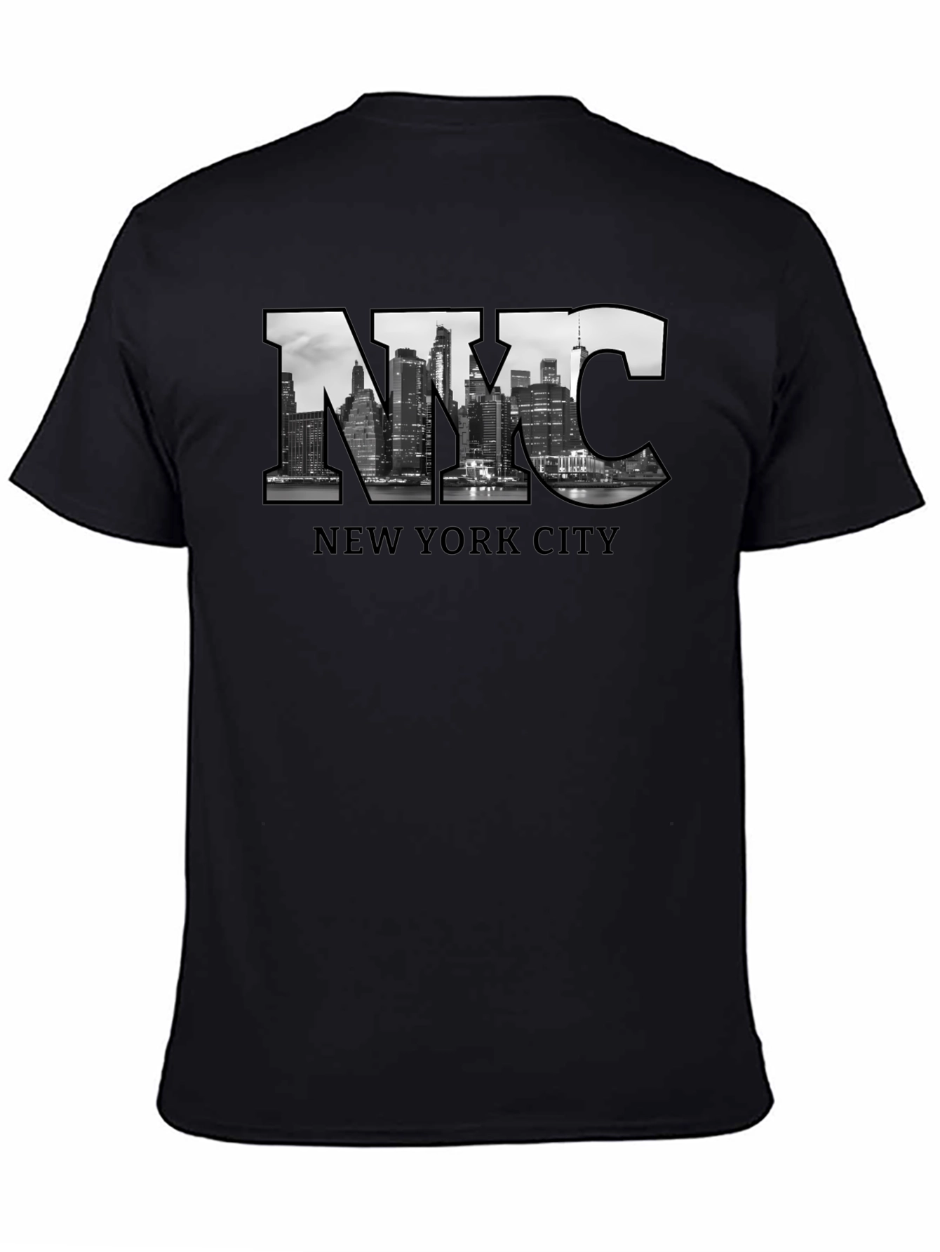NYC Skyline Black T-Shirt - New York City