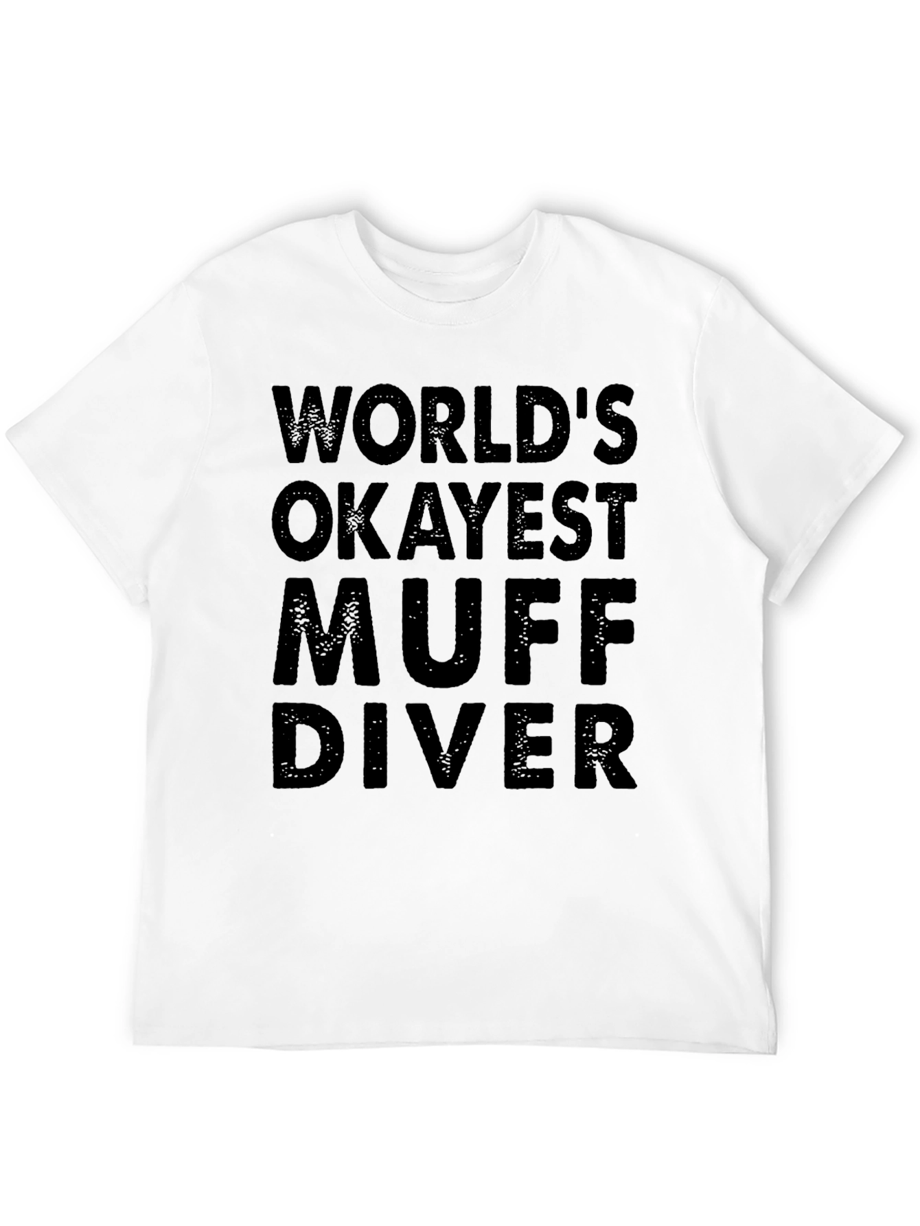 Worlds Okayest Muff Diver Black Graphic T-Shirt