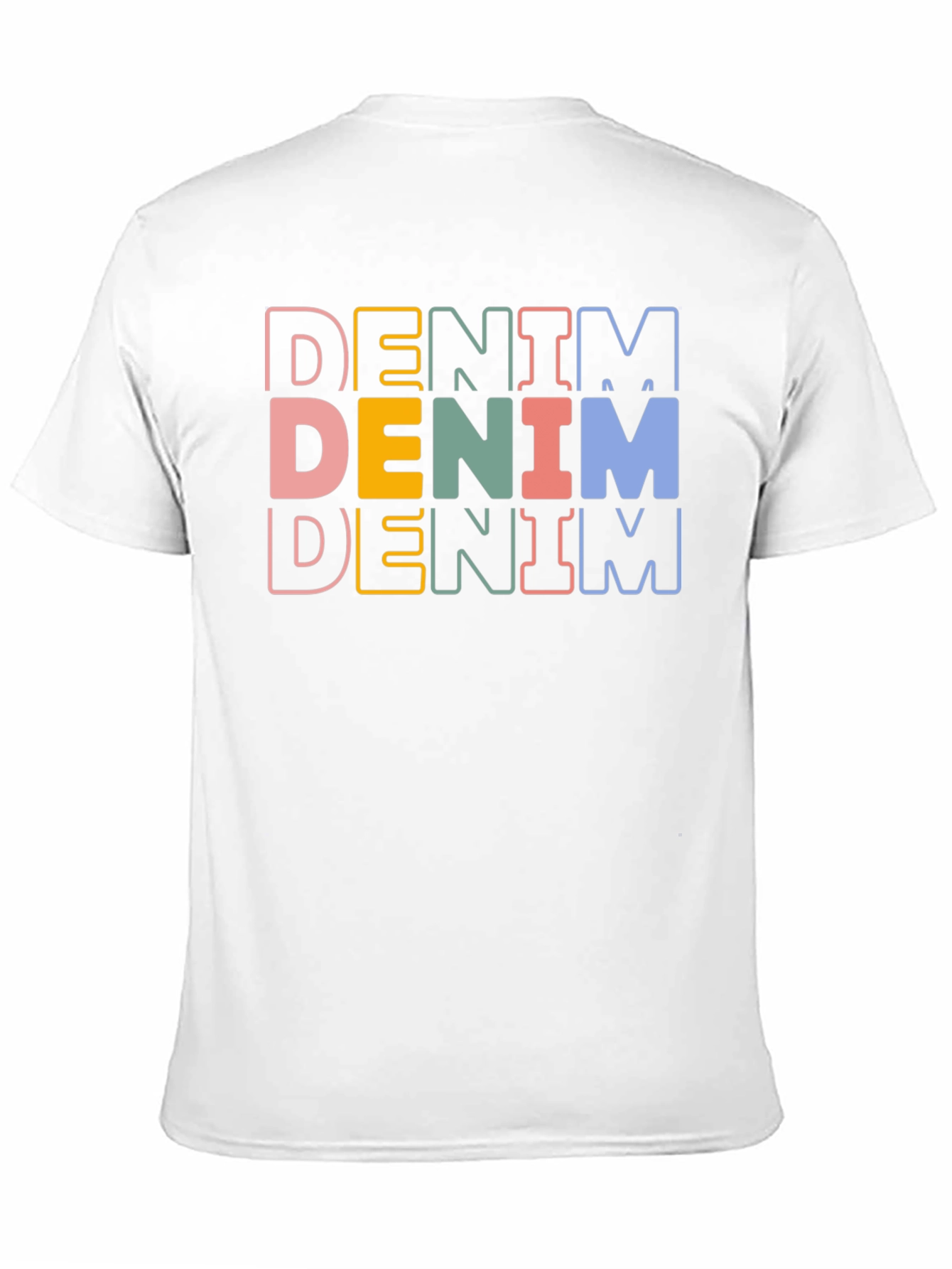 Denim Stacked Text Graphic Tee