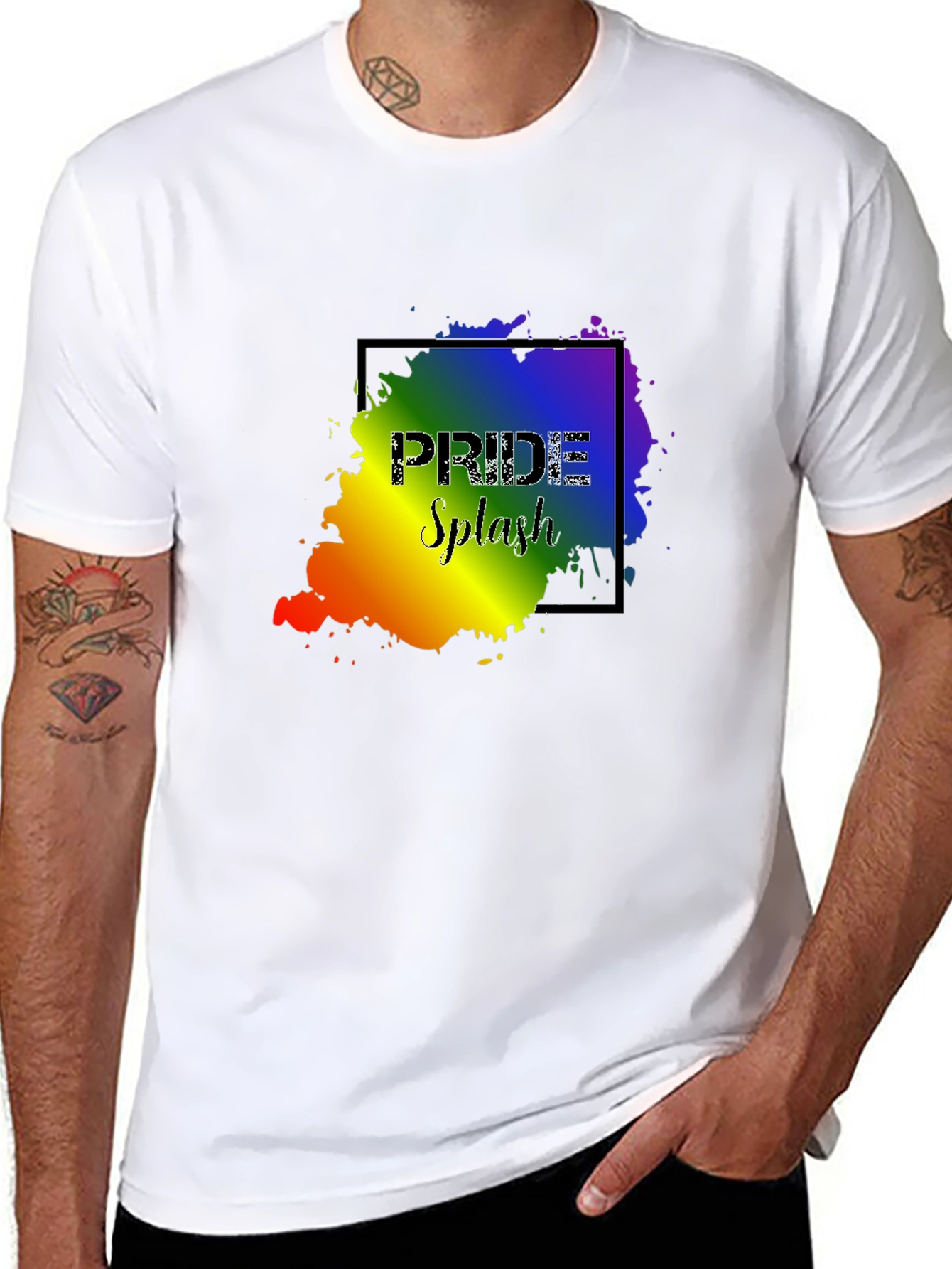 Pride Splash Graphic T-Shirt - Black