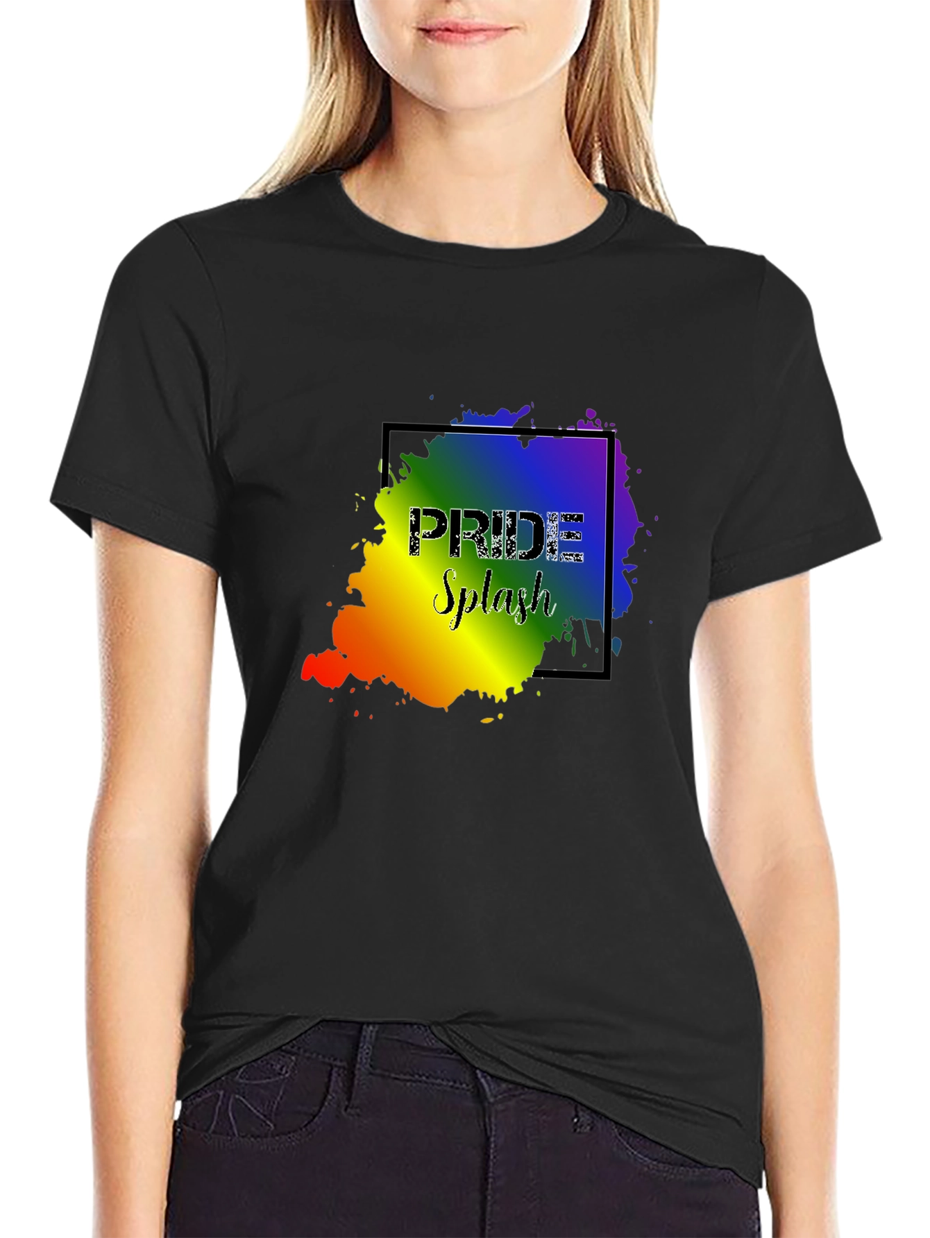 Pride Splash Graphic T-Shirt - Black