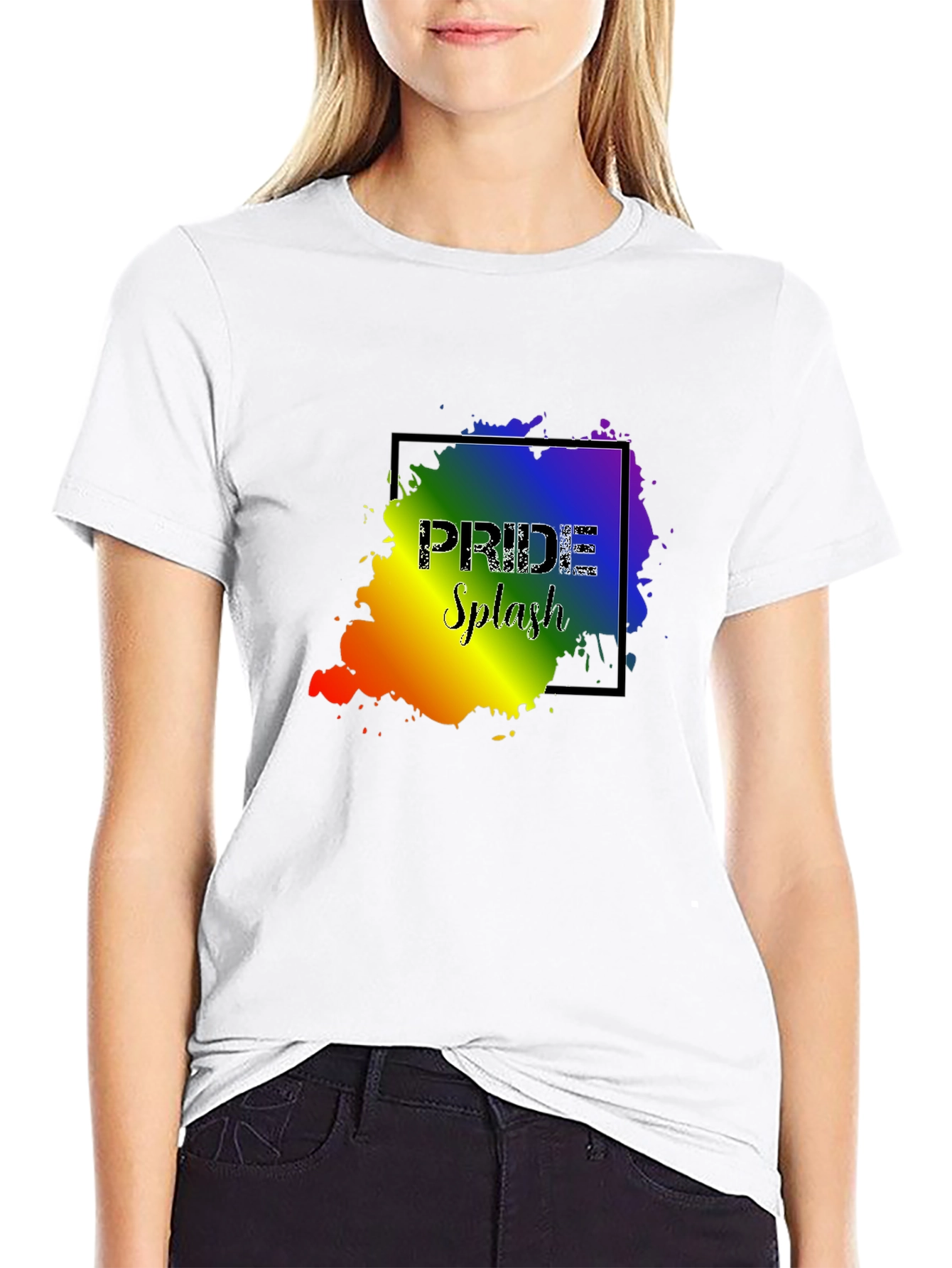 Pride Splash Graphic T-Shirt - Black