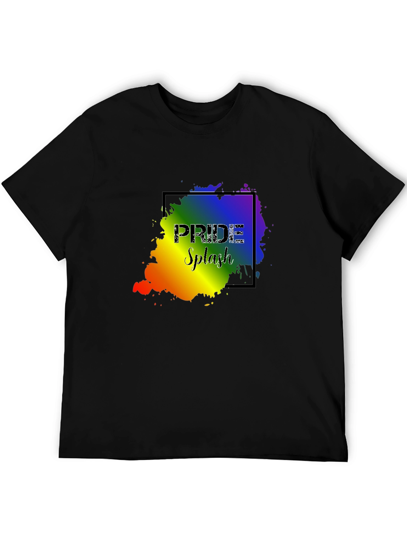 Pride Splash Graphic T-Shirt - Black