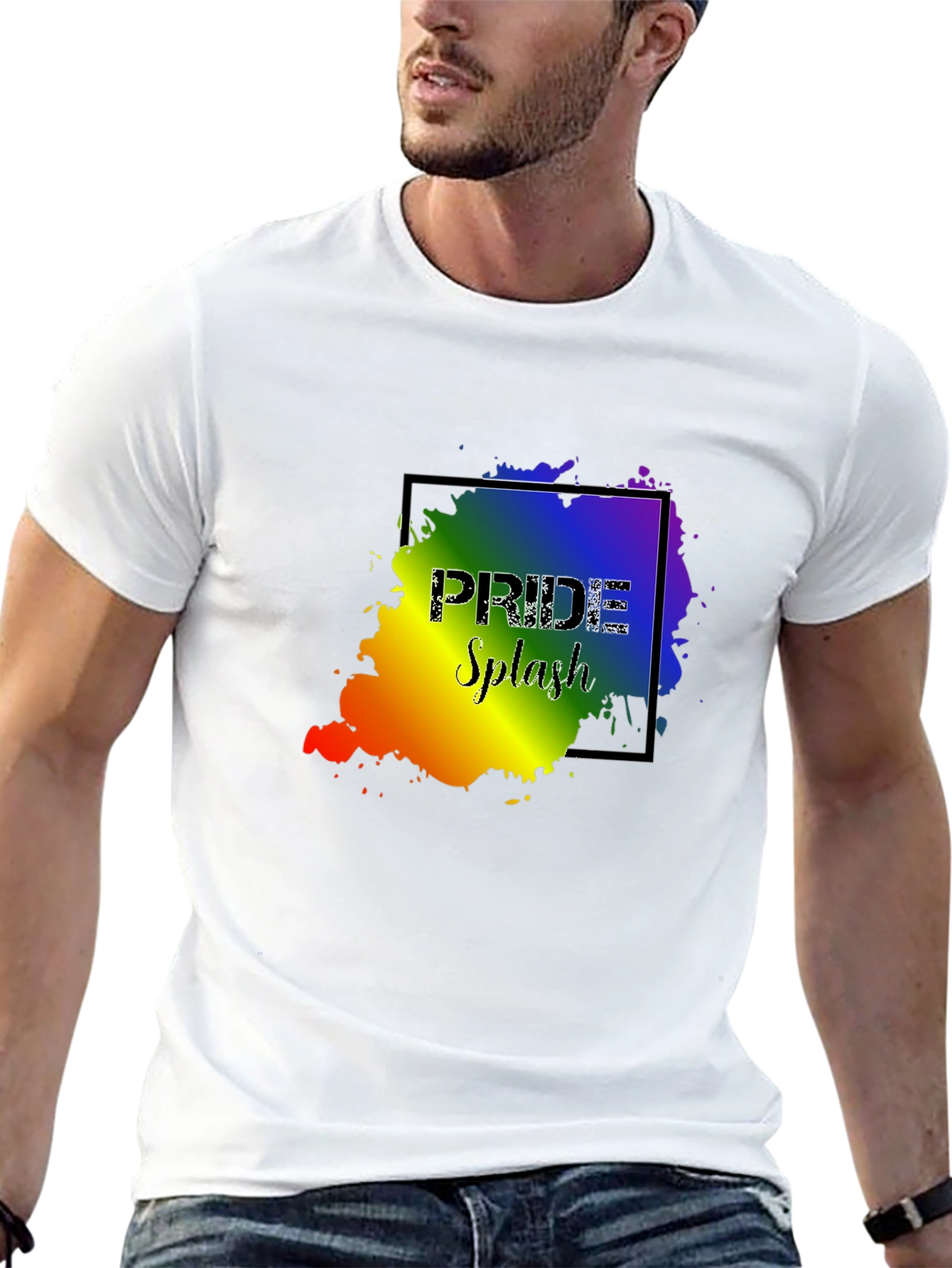 Pride Splash Graphic T-Shirt - Black