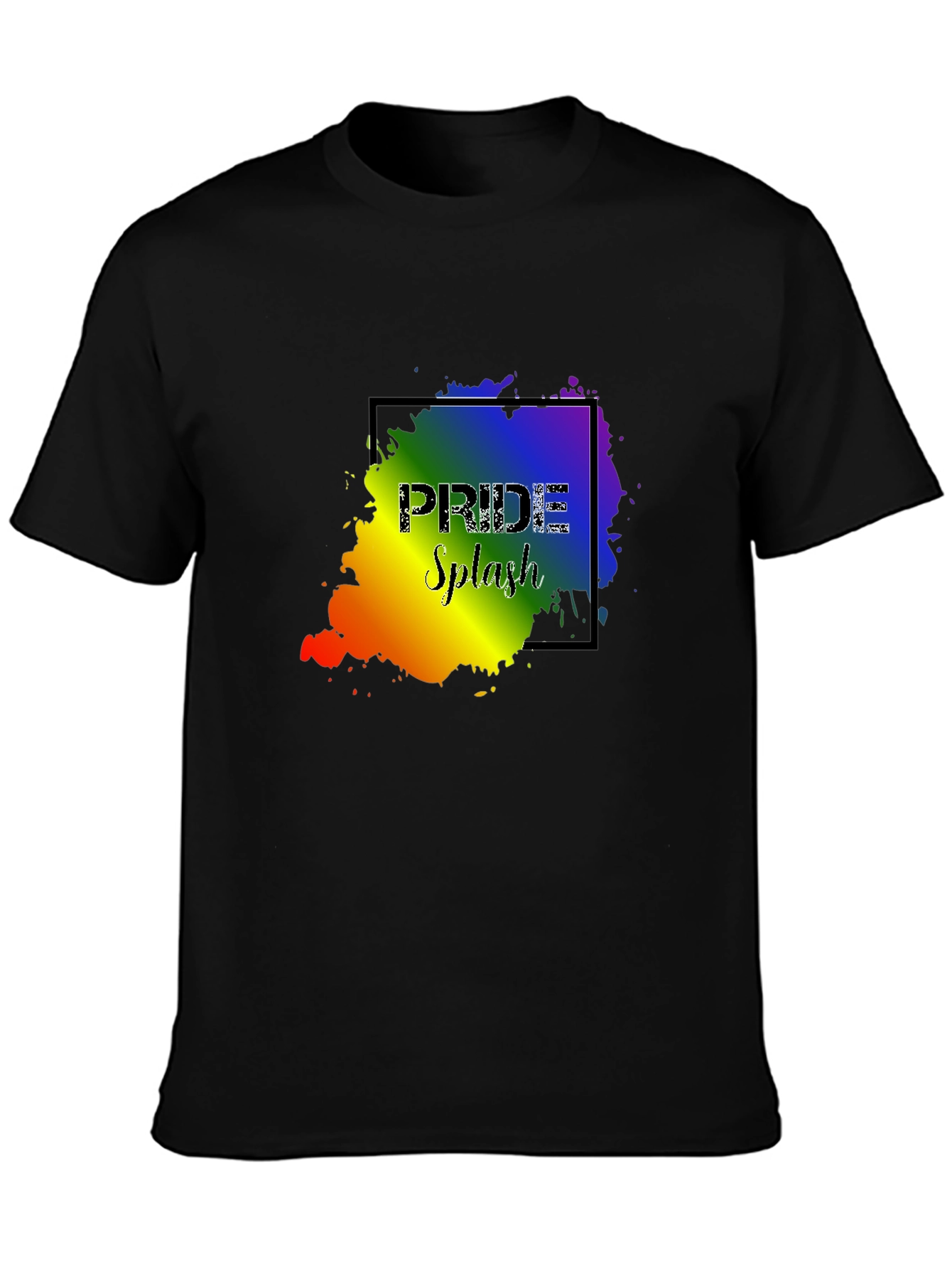 Pride Splash Graphic T-Shirt - Black