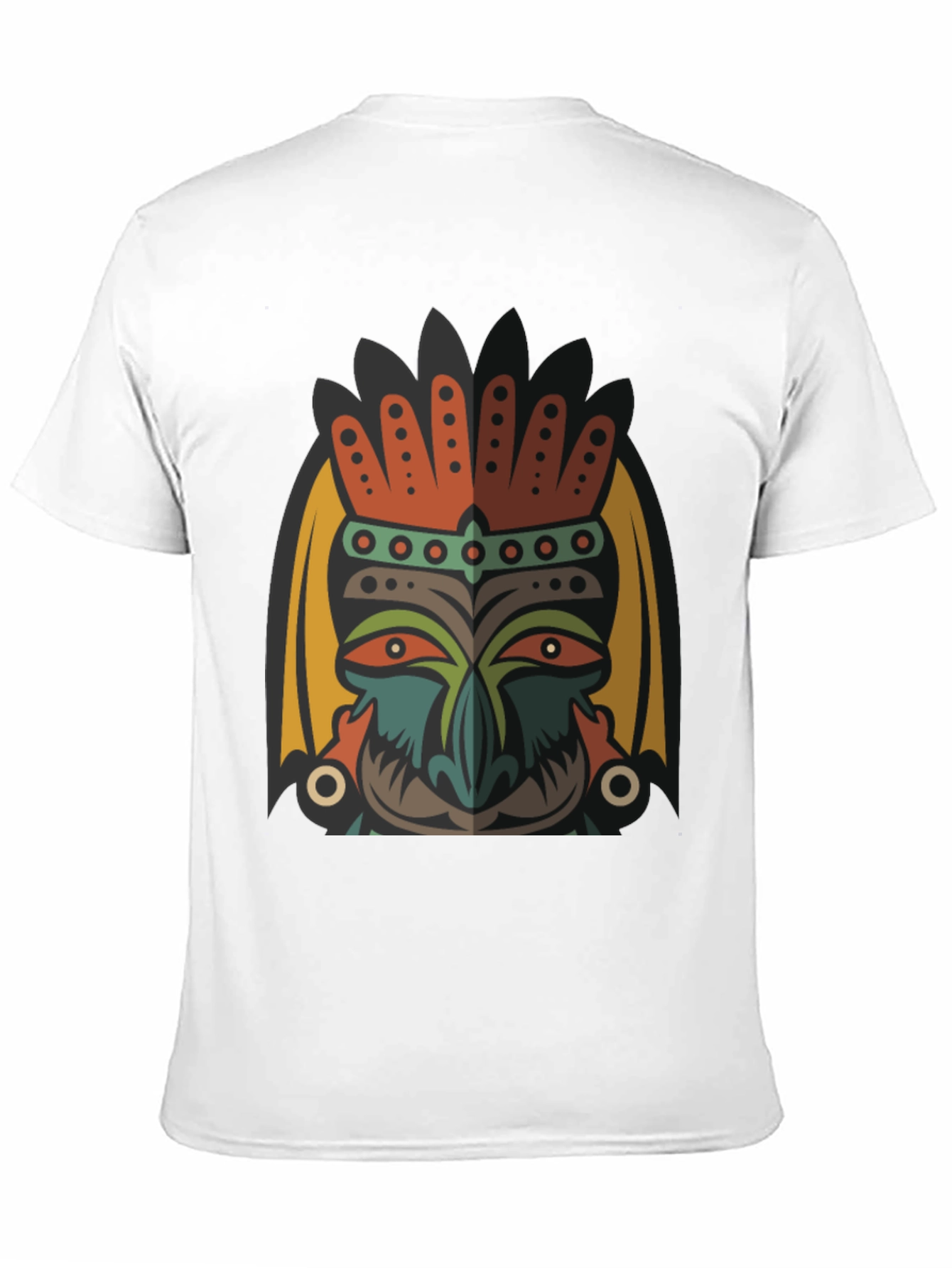 Tribal Mask Graphic Black T-Shirt