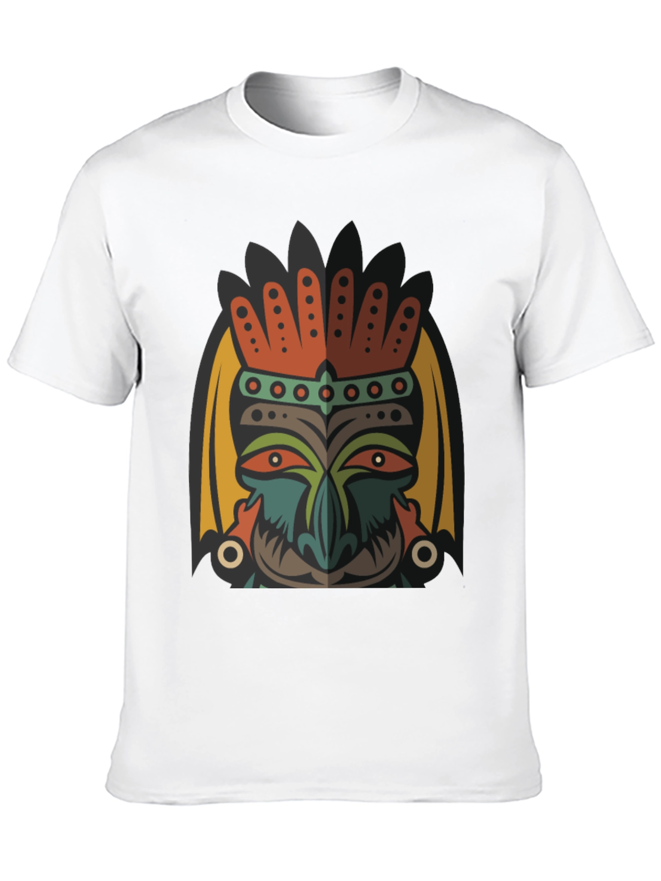 Tribal Mask Graphic Black T-Shirt