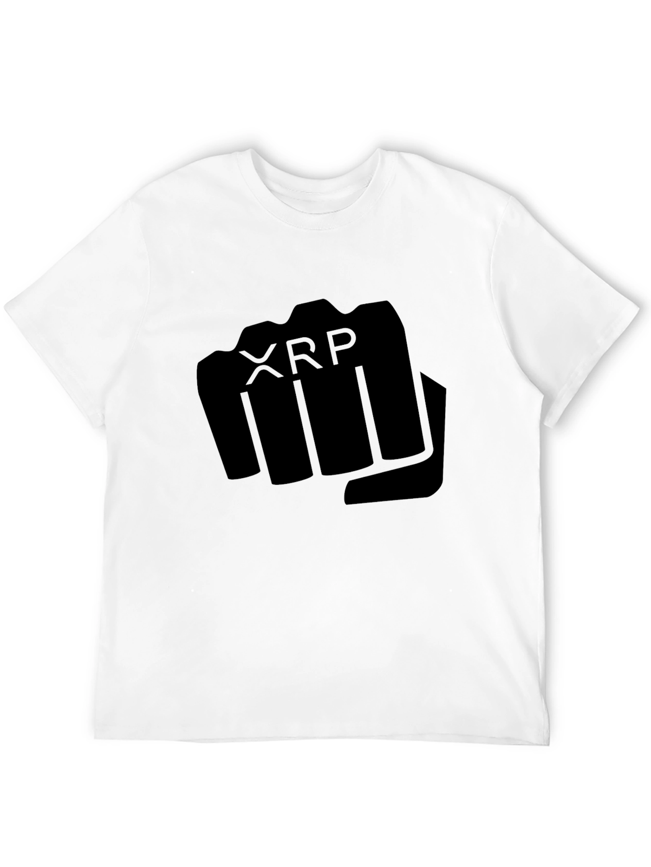XRP Fist Black T-Shirt - Crypto Supporter Tee