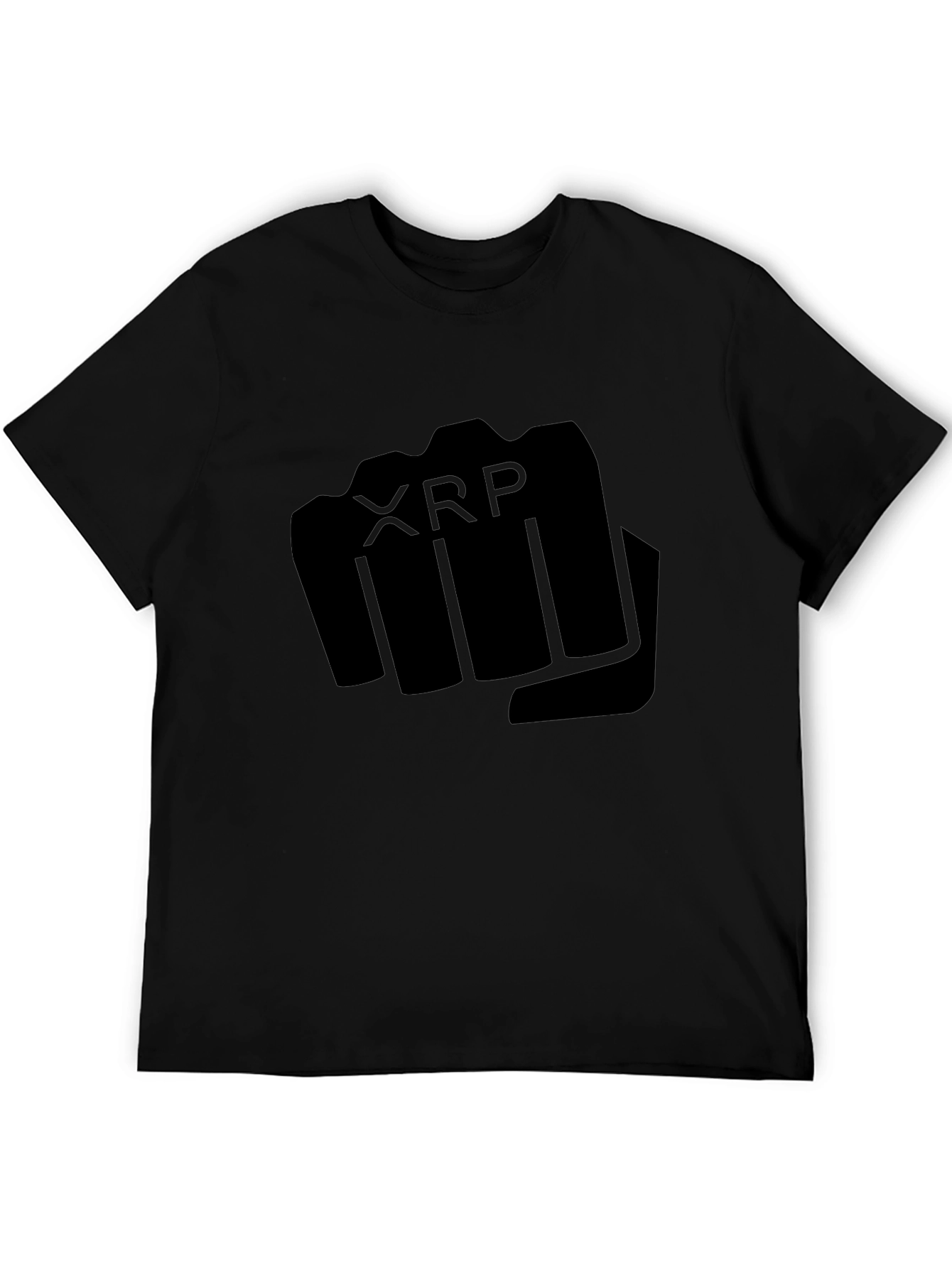 XRP Fist Black T-Shirt - Crypto Supporter Tee