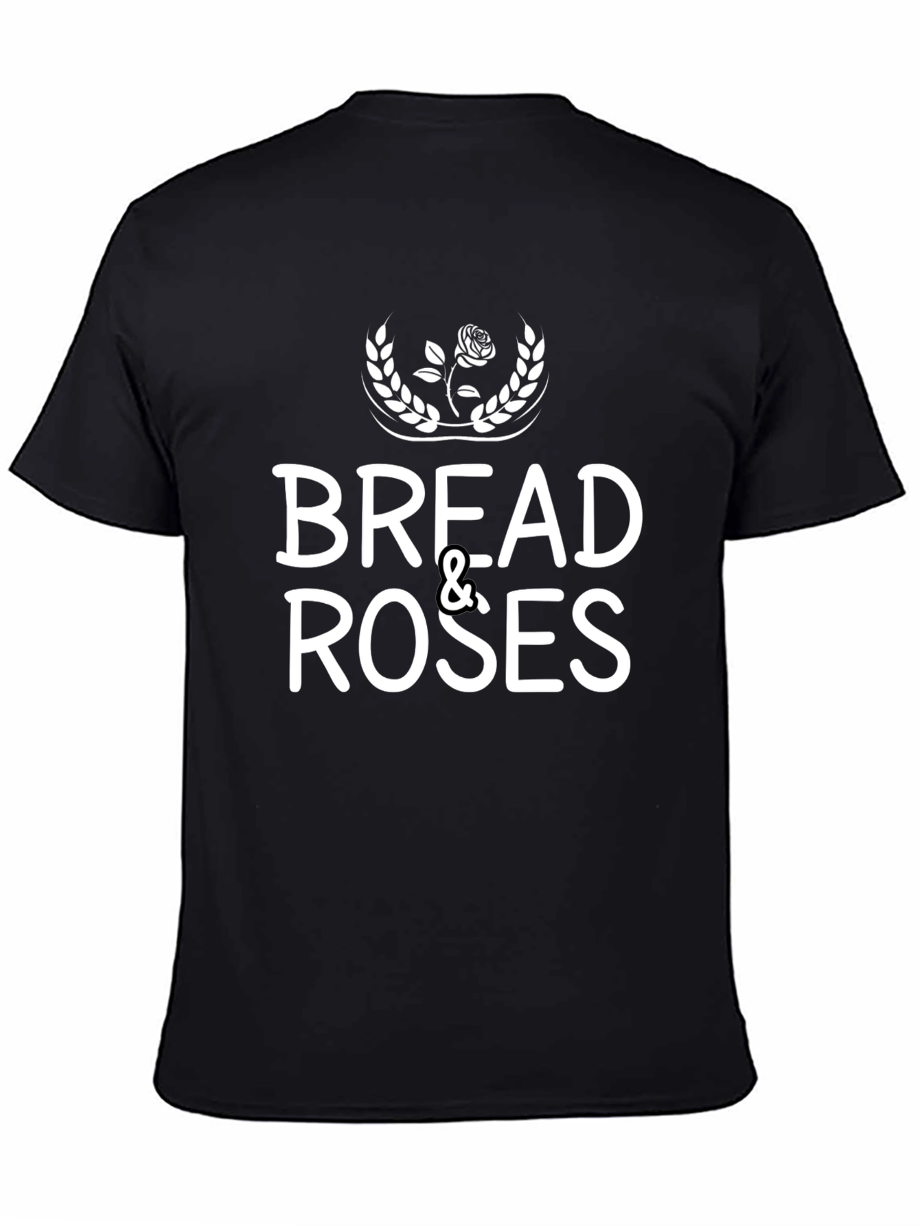 Bread & Roses Graphic Tee - Black