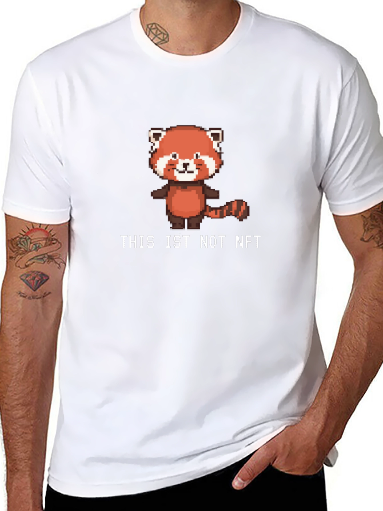 Pixel Red Panda Not NFT Graphic Tee
