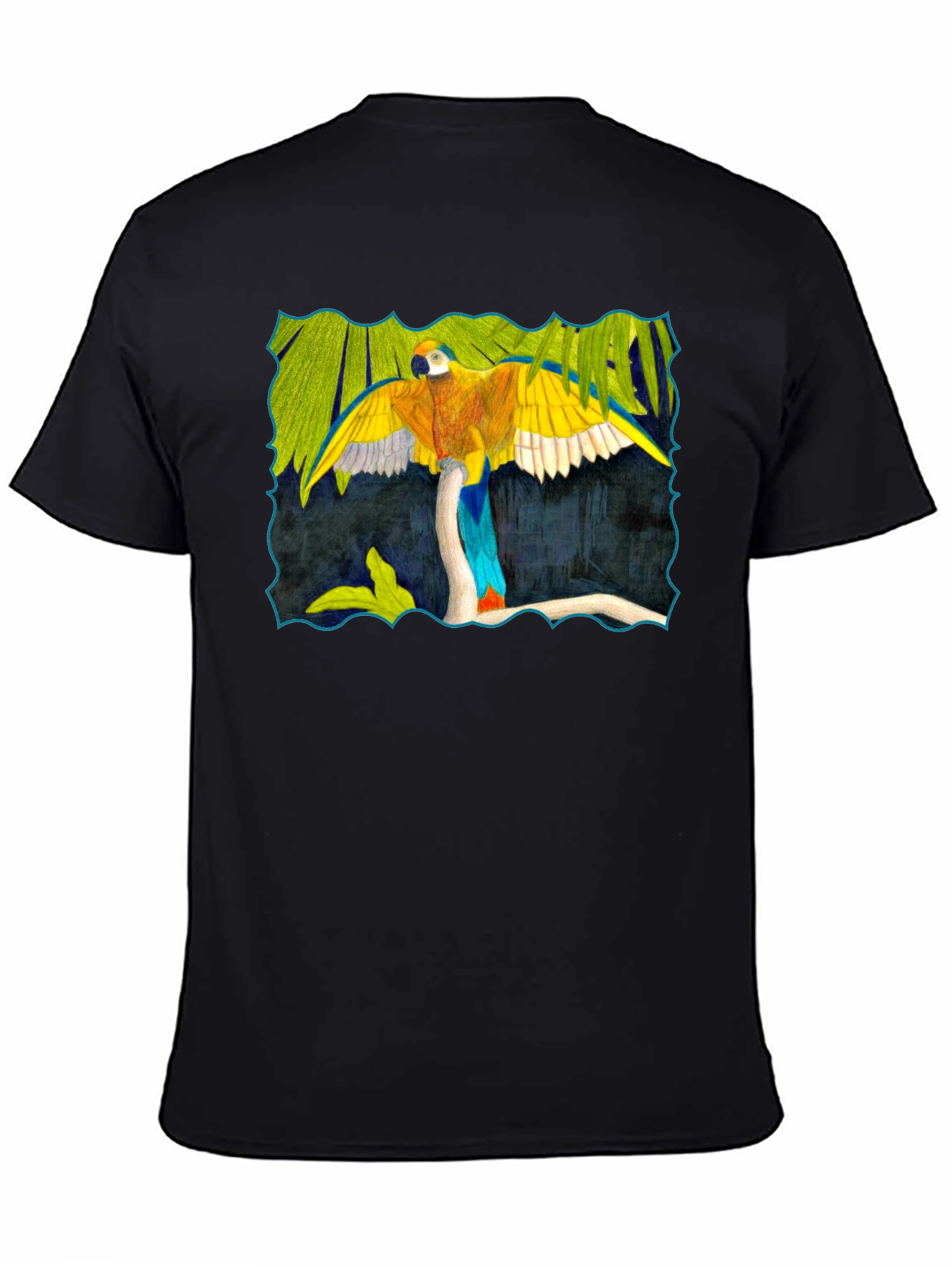Parrot Graphic Black T-Shirt