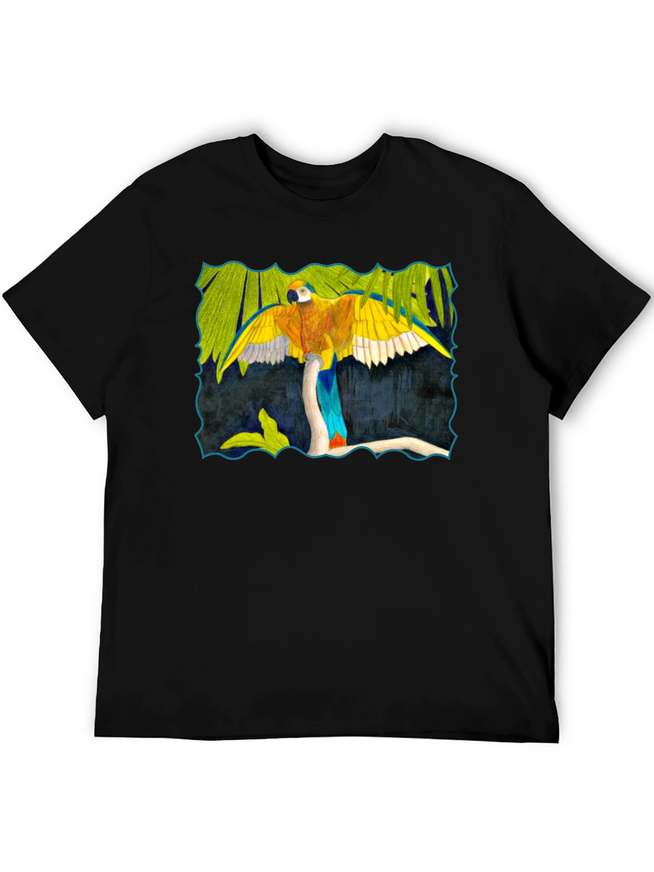 Parrot Graphic Black T-Shirt