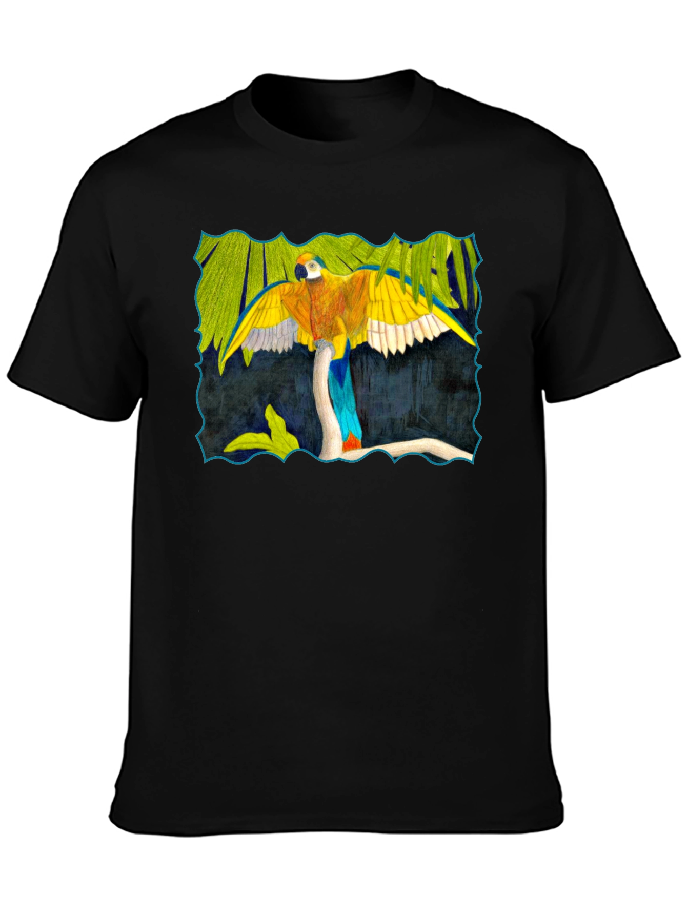 Parrot Graphic Black T-Shirt