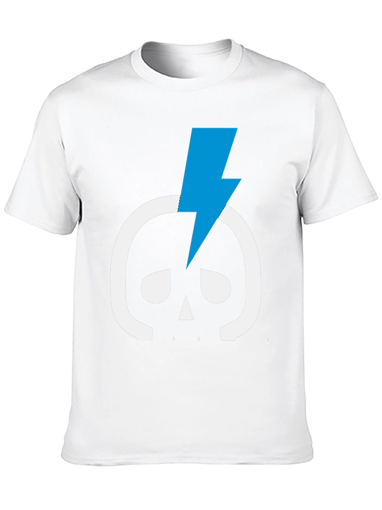 Skull & Lightning Bolt Graphic Tee - Black