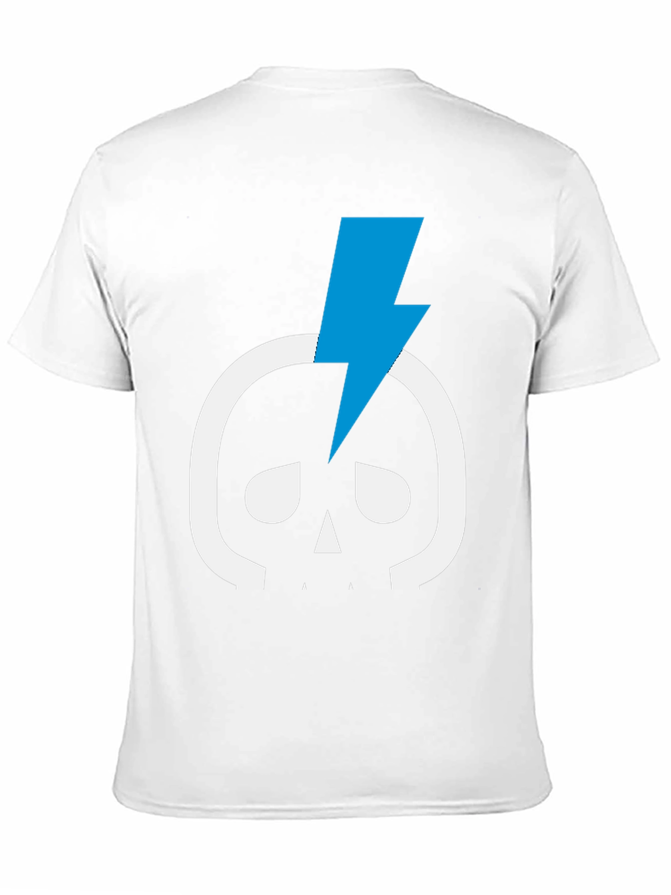 Skull & Lightning Bolt Graphic Tee - Black