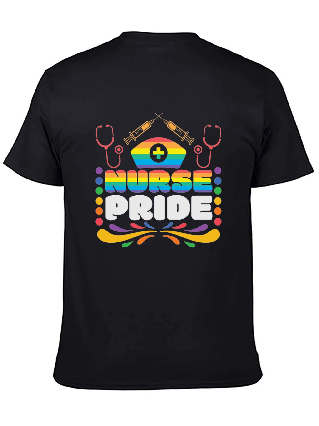 Nurse Pride Graphic T-Shirt LGBT Rainbow