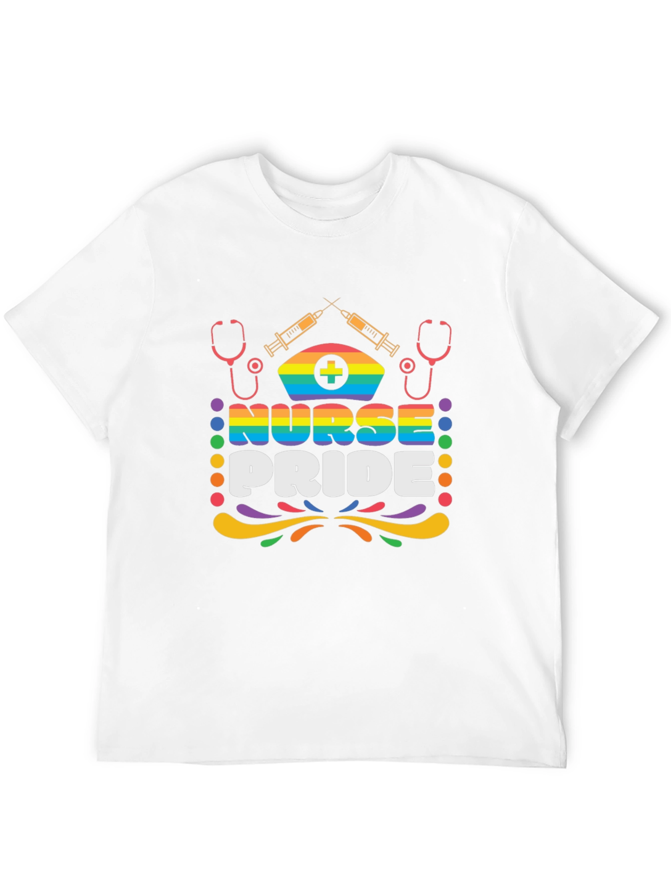 Nurse Pride Graphic T-Shirt LGBT Rainbow