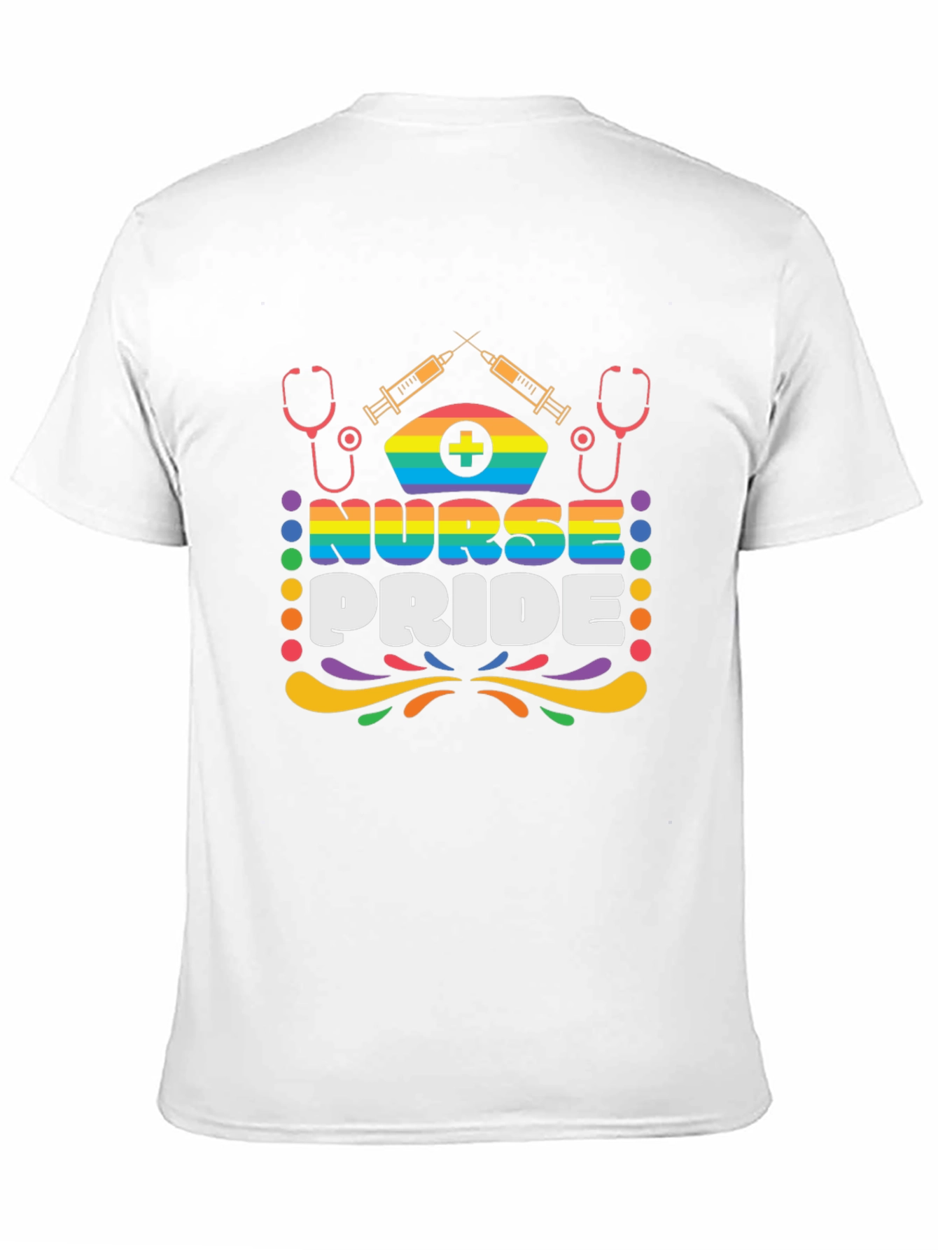 Nurse Pride Graphic T-Shirt LGBT Rainbow