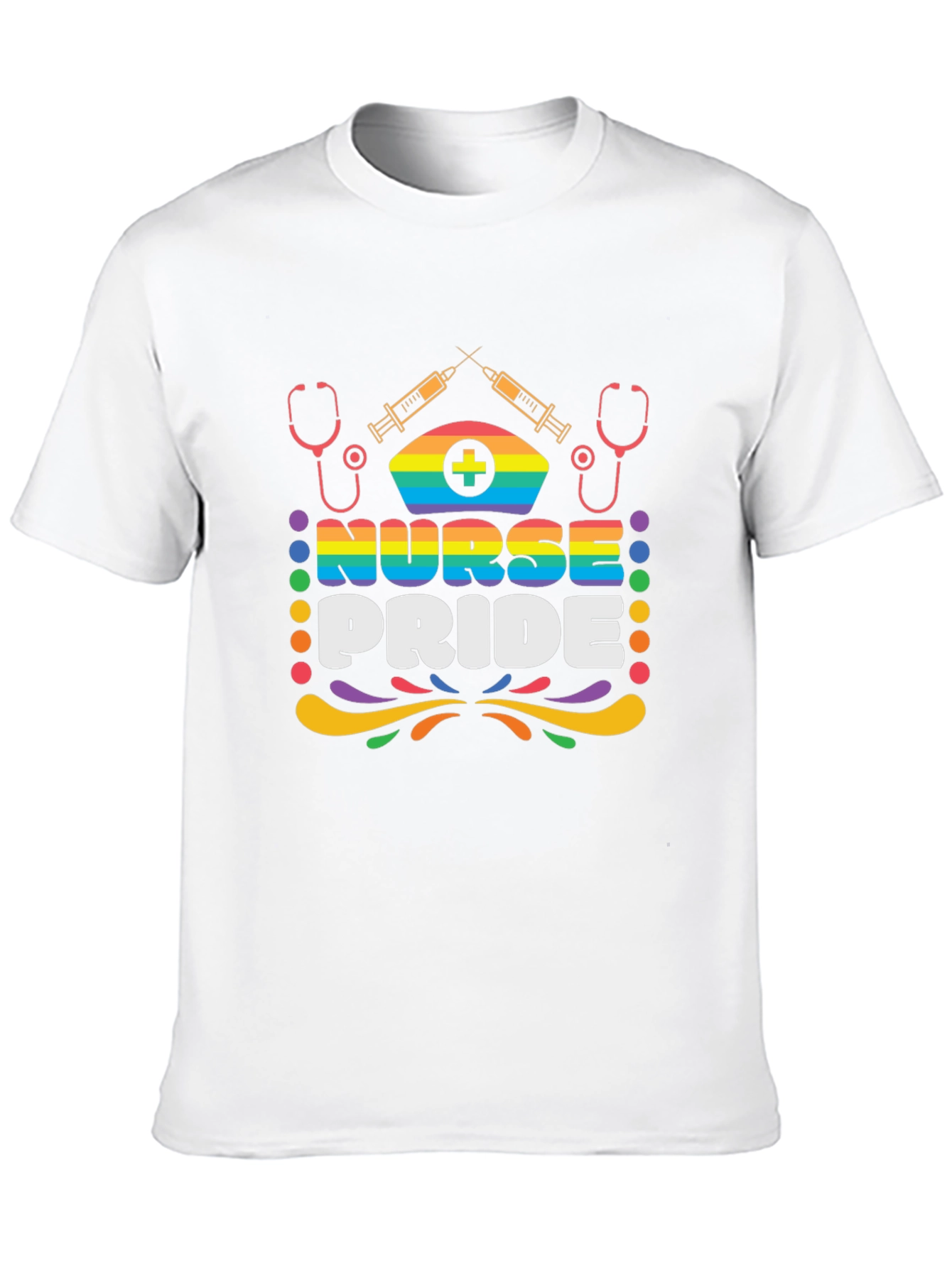 Nurse Pride Graphic T-Shirt LGBT Rainbow