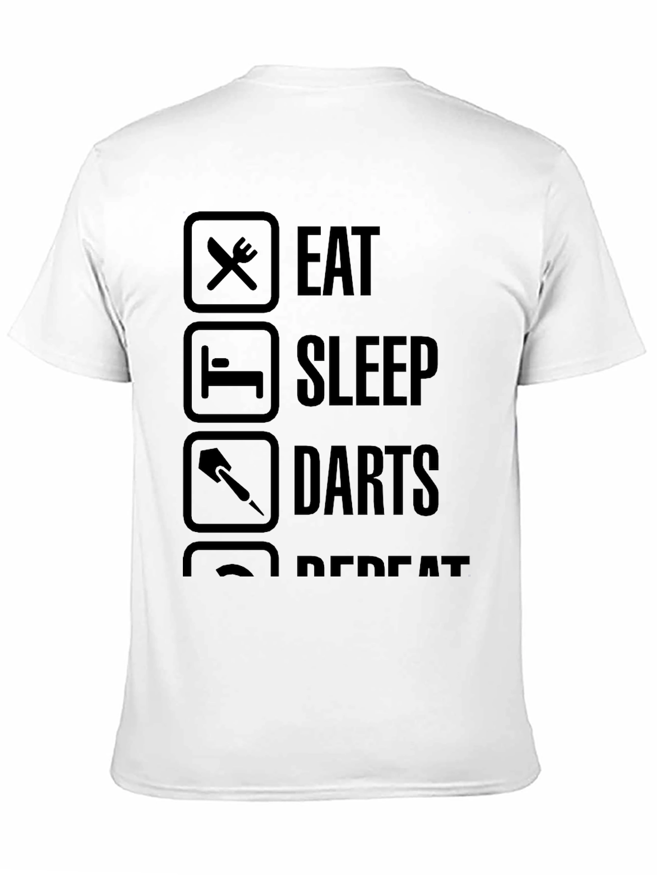 Eat Sleep Darts Repeat Black T-Shirt