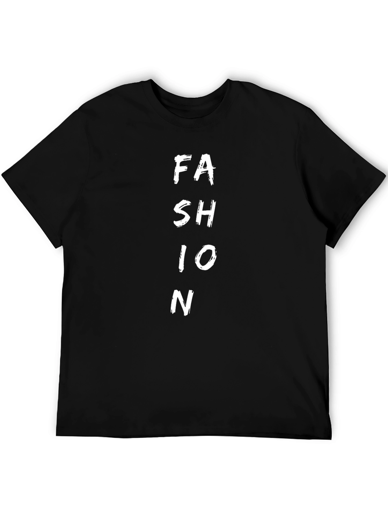 Fashion Graphic Print Black Tee