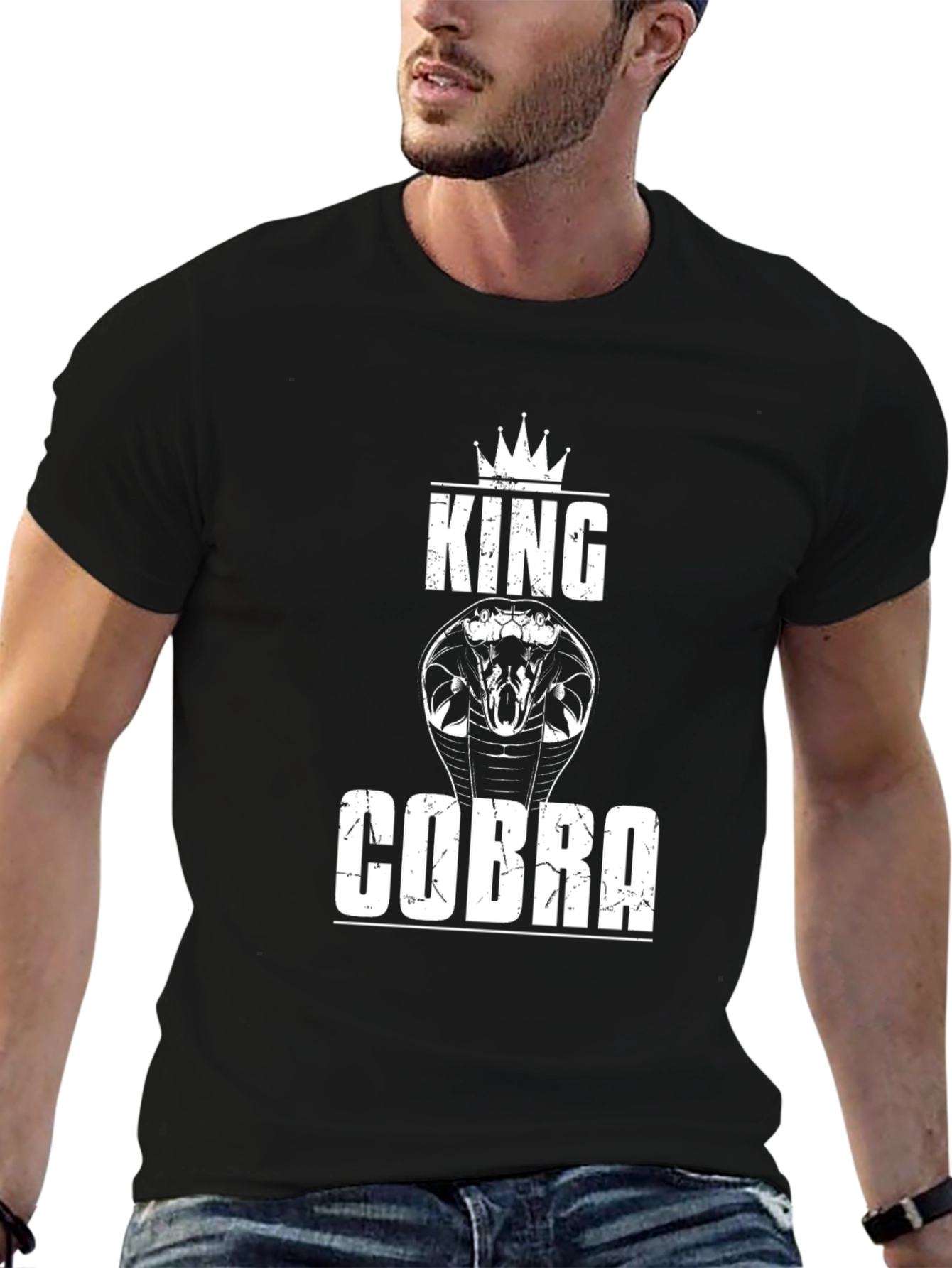 King Cobra Graphic T-Shirt - Mens Black Tee