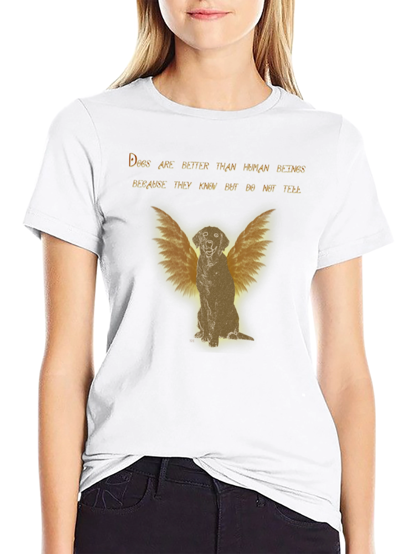 Dog Angel Graphic T-Shirt - Better Than Human