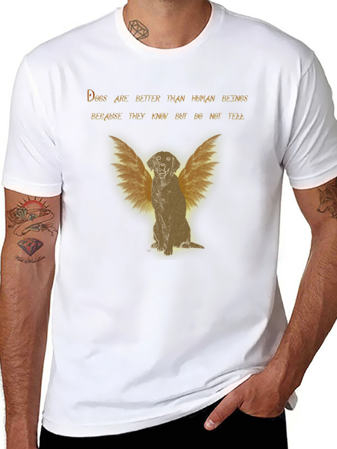 Dog Angel Graphic T-Shirt - Better Than Human