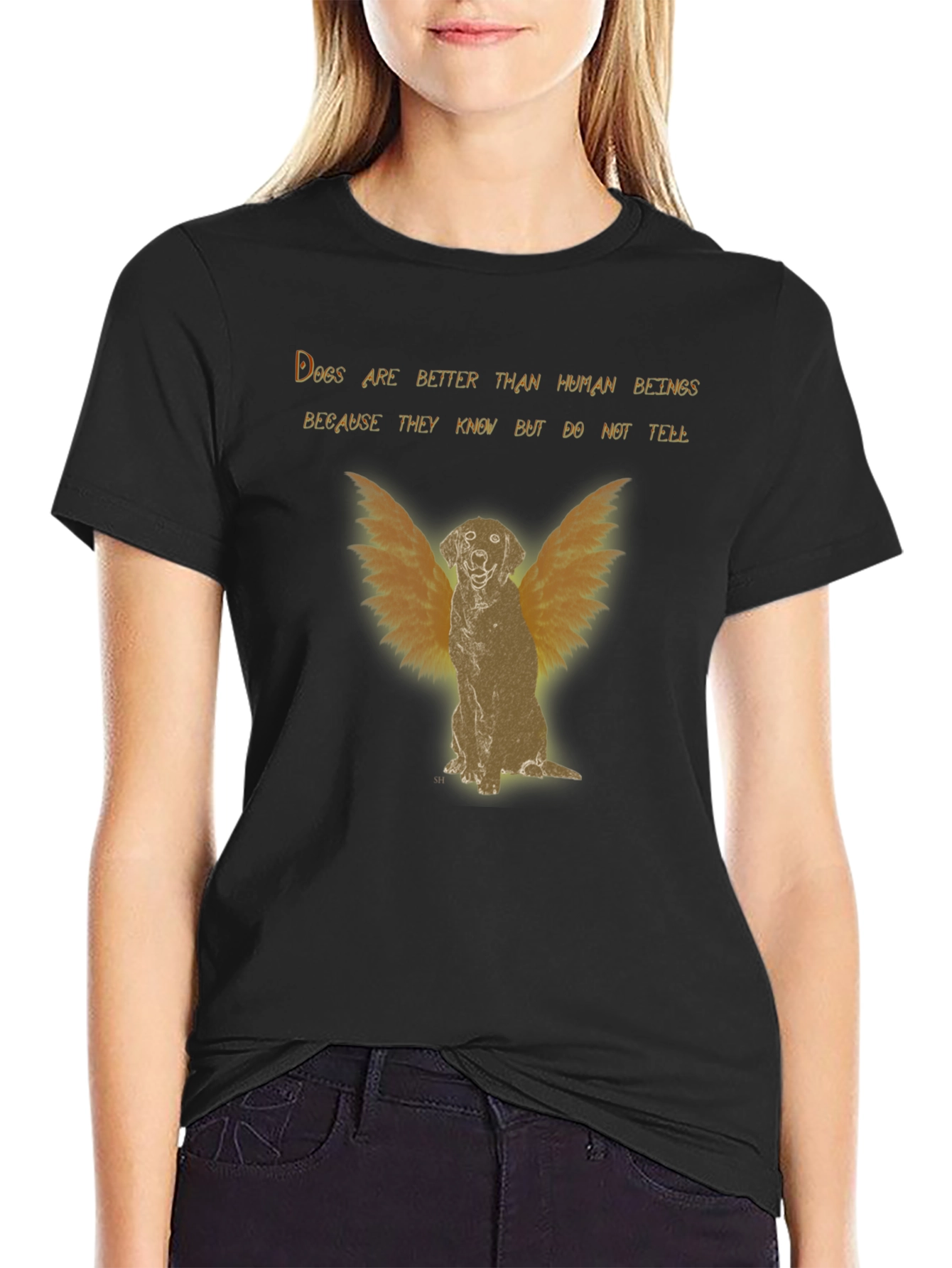 Dog Angel Graphic T-Shirt - Better Than Human