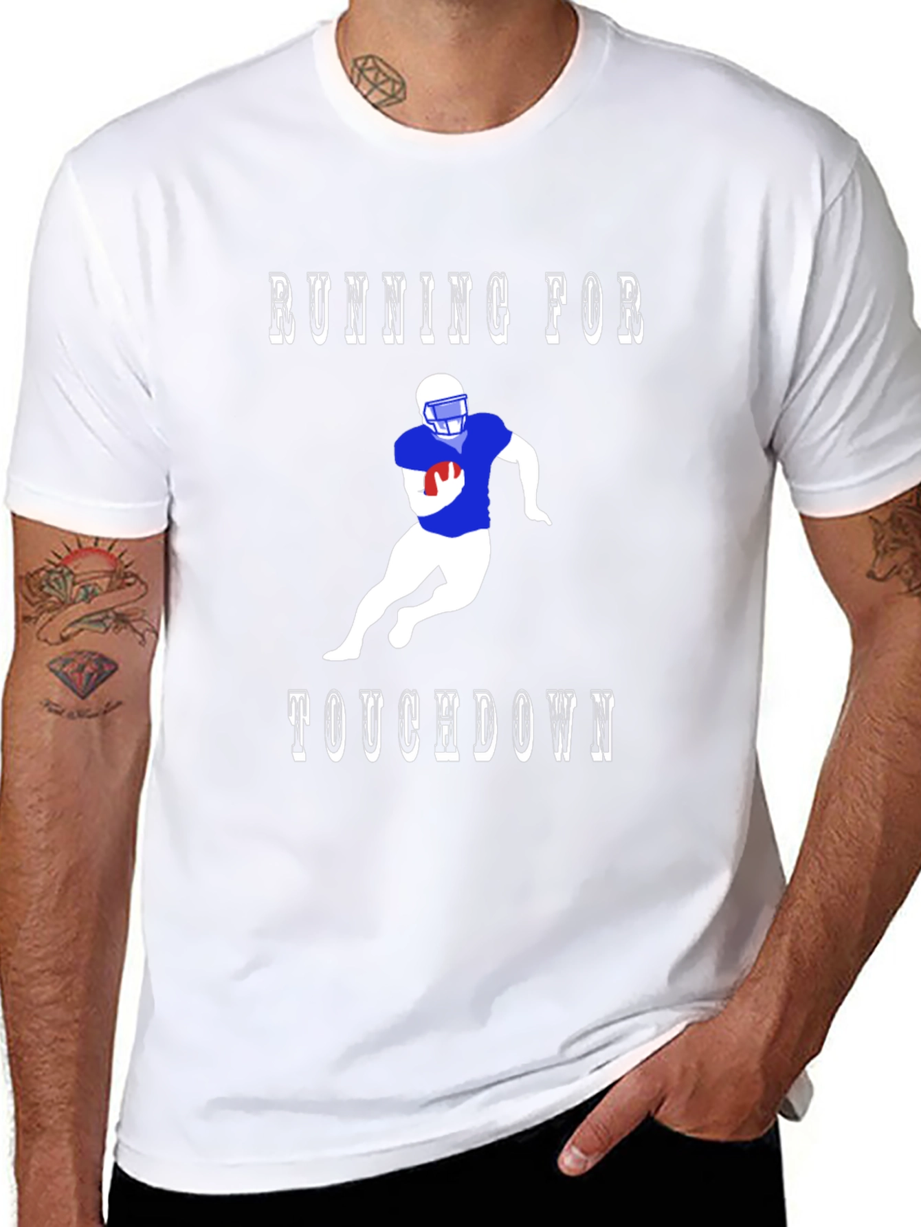 Running for Touchdown Graphic T-Shirt