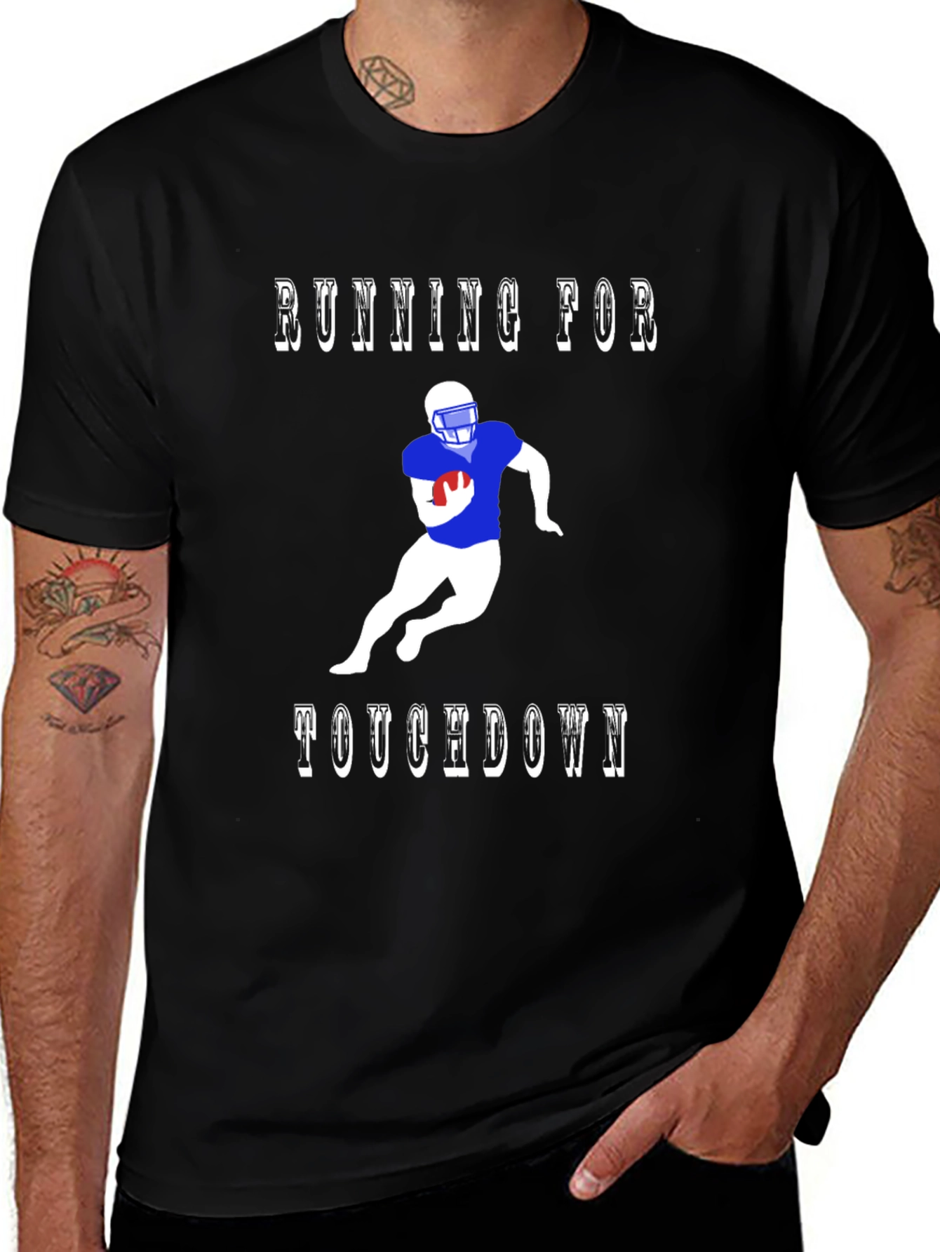 Running for Touchdown Graphic T-Shirt